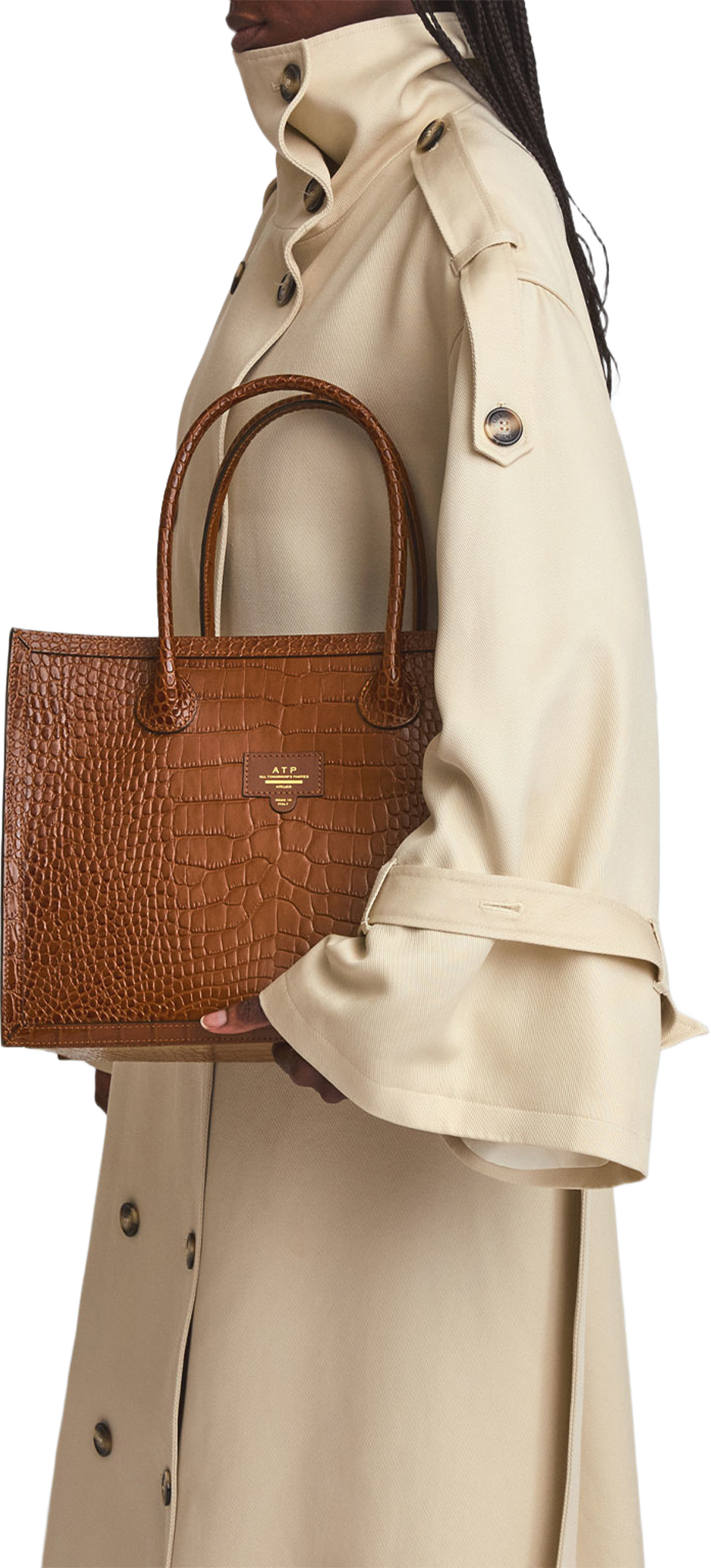 Montefalcione Cannella Printed Croco, från ATP Atelier, i färgen Cannella. Klicka för att öppna bilden i stort format