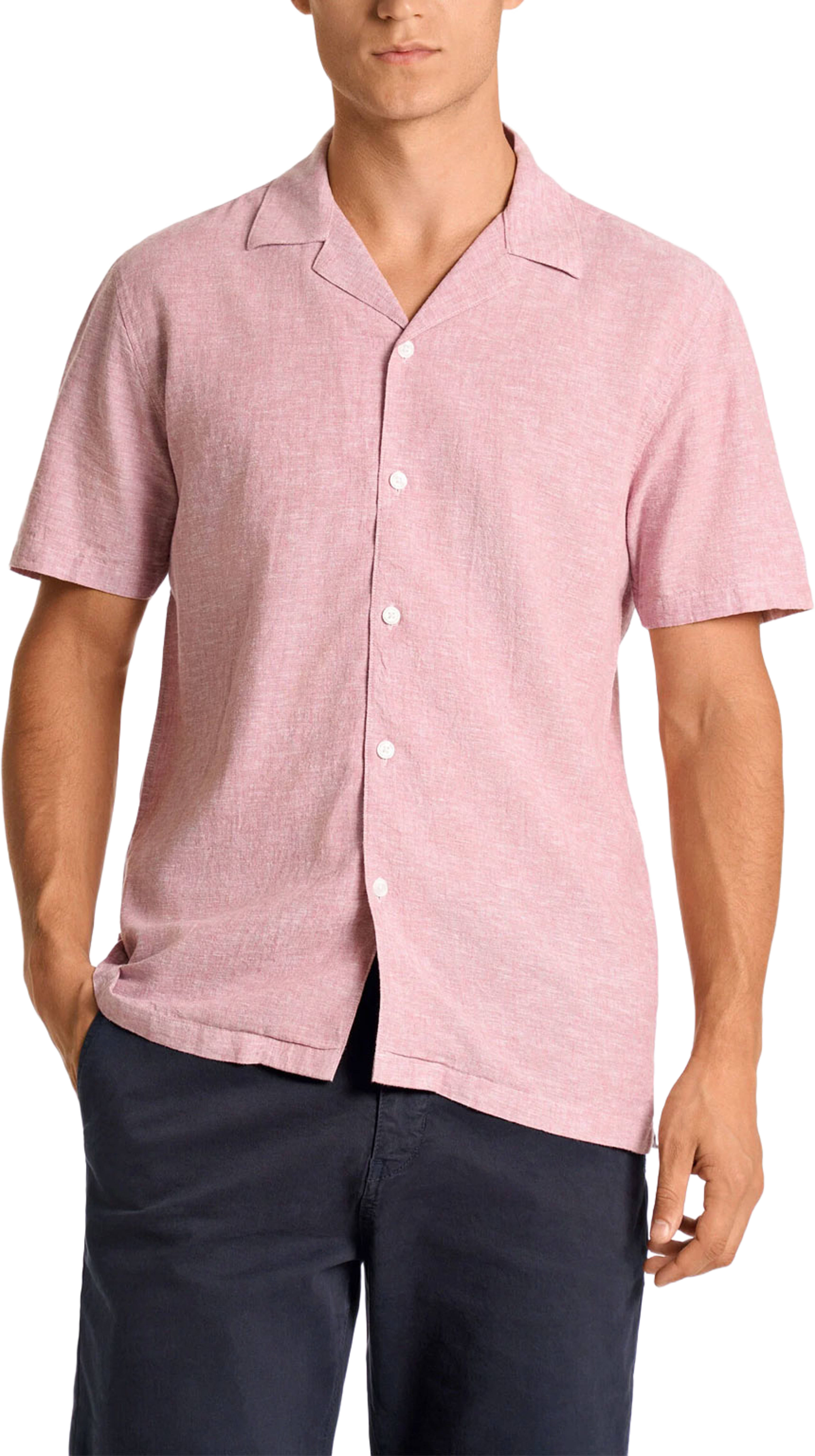 Casual Linen Blend Resort S/S, från Lindbergh, i färgen Rose. Klicka för att öppna bilden i stort format