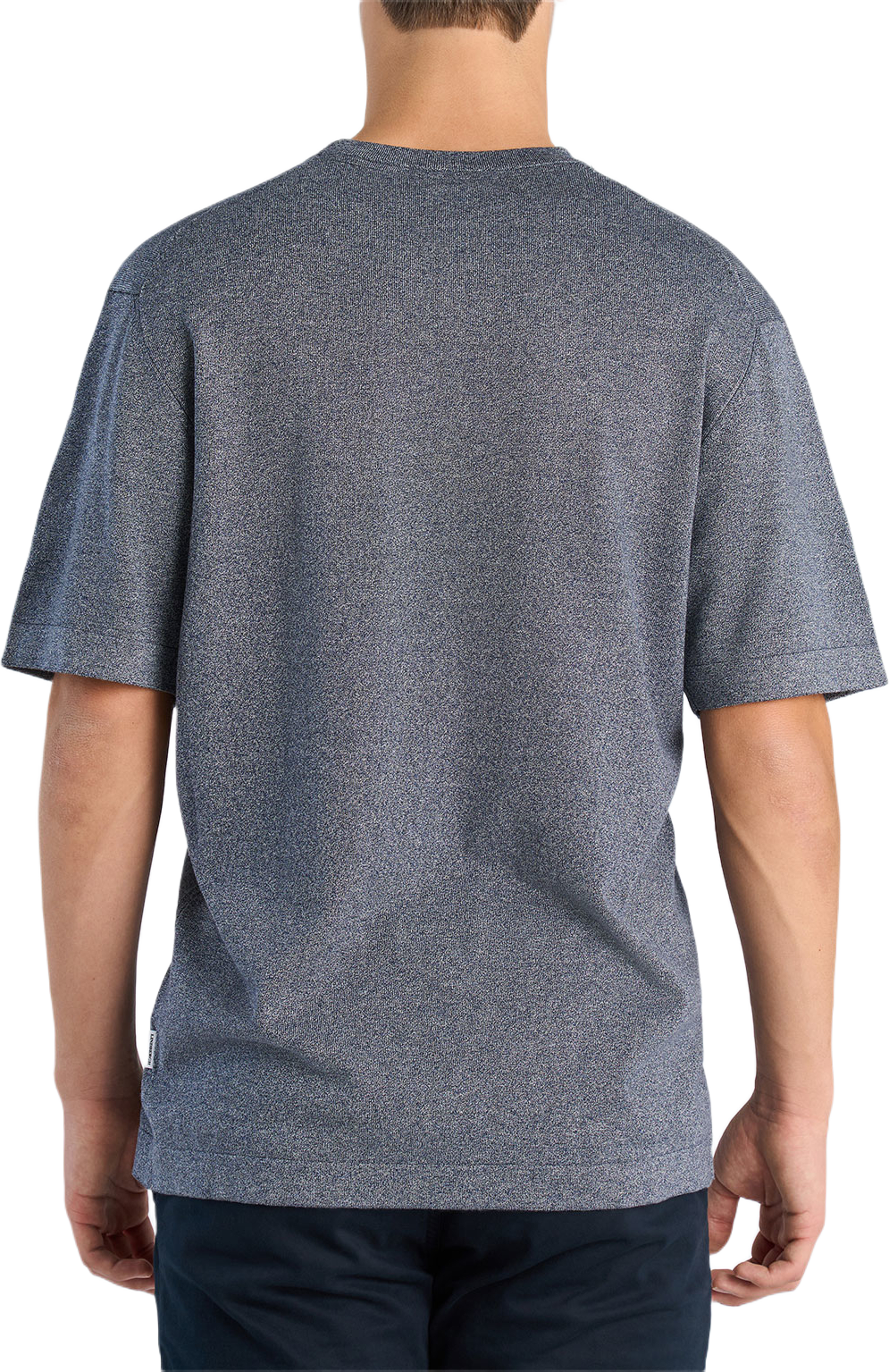 Ecovero S/S o-neck Tee, från Lindbergh, i färgen Navy Blend. Klicka för att öppna bilden i stort format