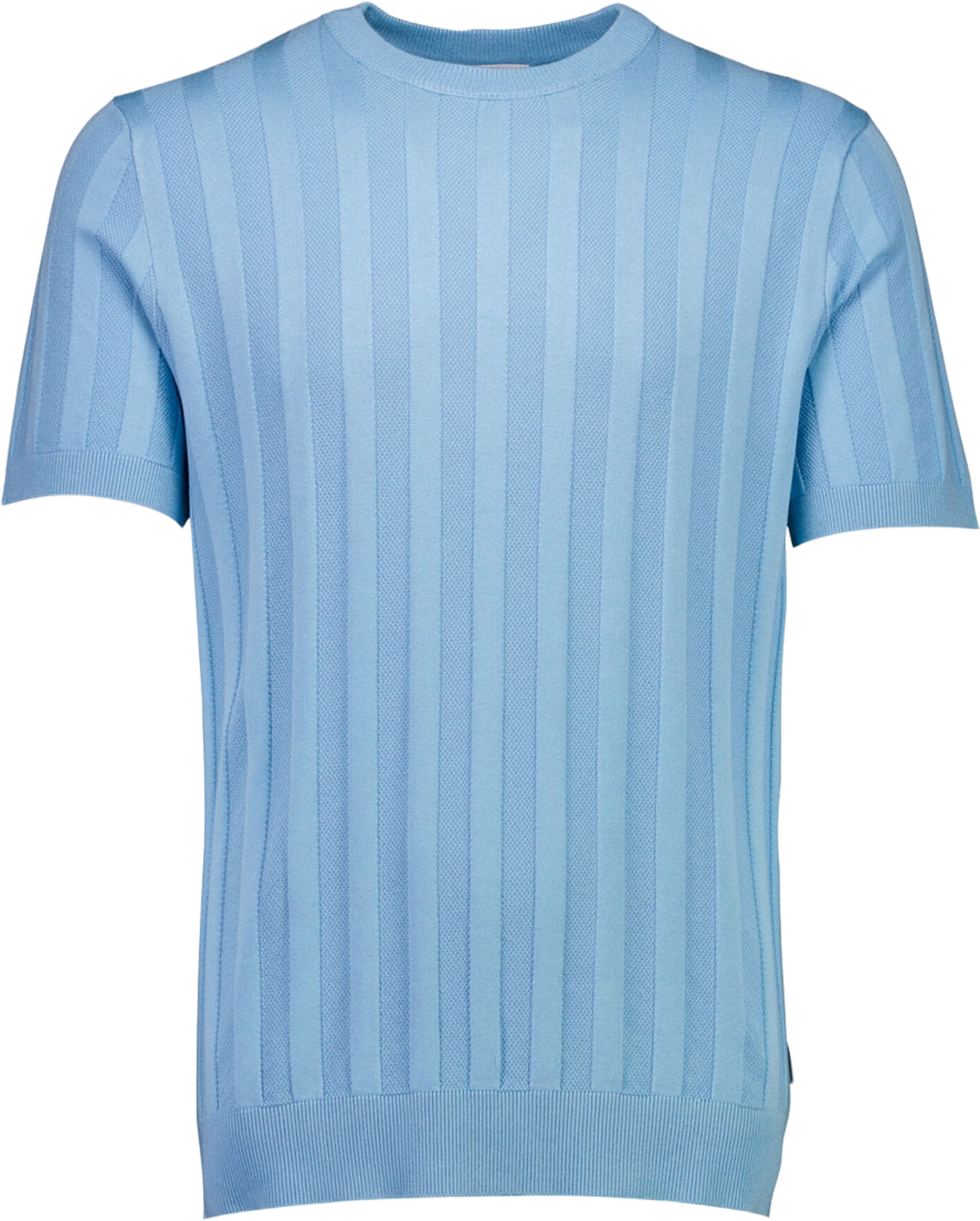 Knitted crew neck T-shirt, från Lindbergh, i färgen Lt Blue. Klicka för att öppna bilden i stort format
