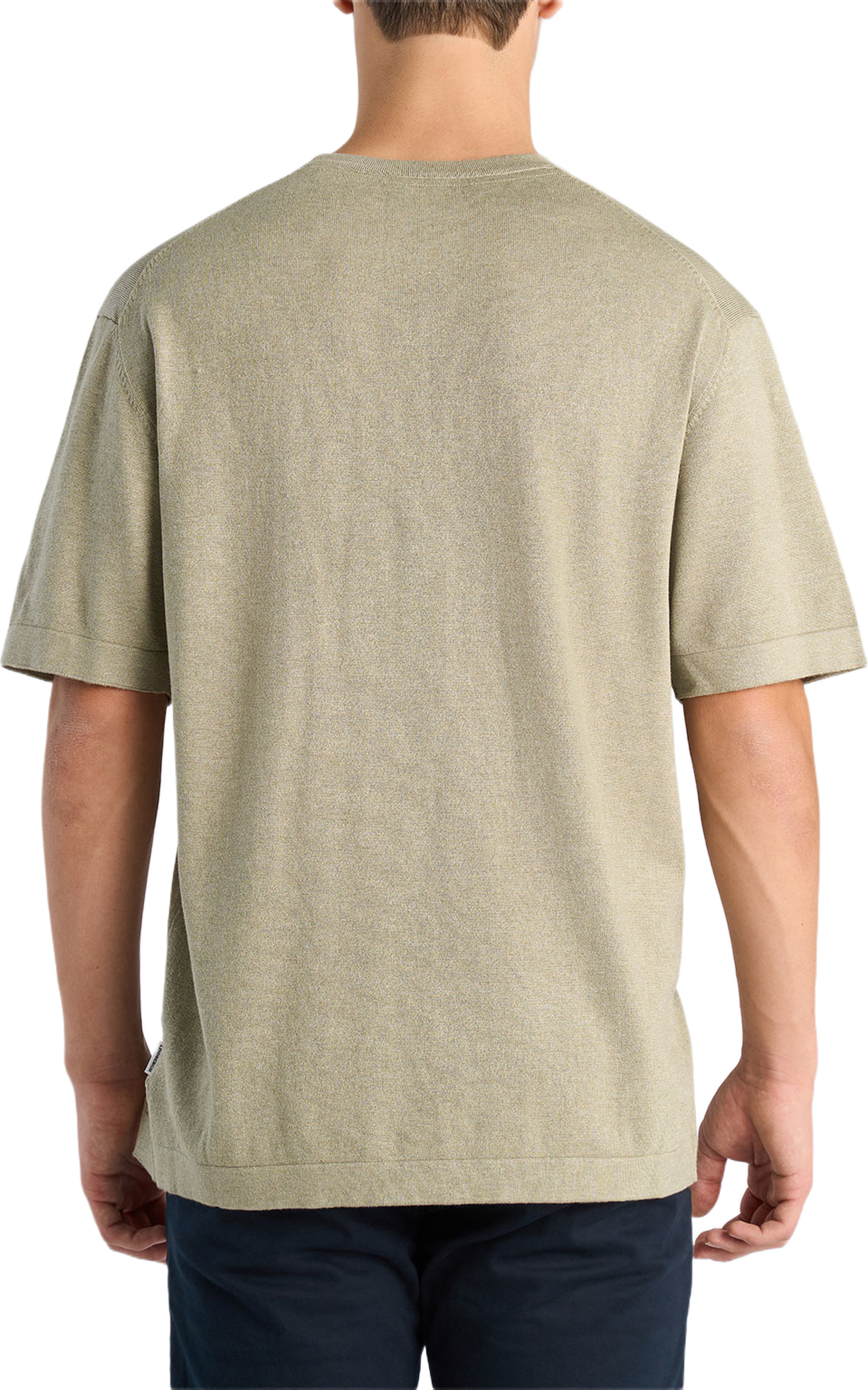 Ecovero S/S o-neck Tee, från Lindbergh, i färgen Soft Green Mel. Klicka för att öppna bilden i stort format
