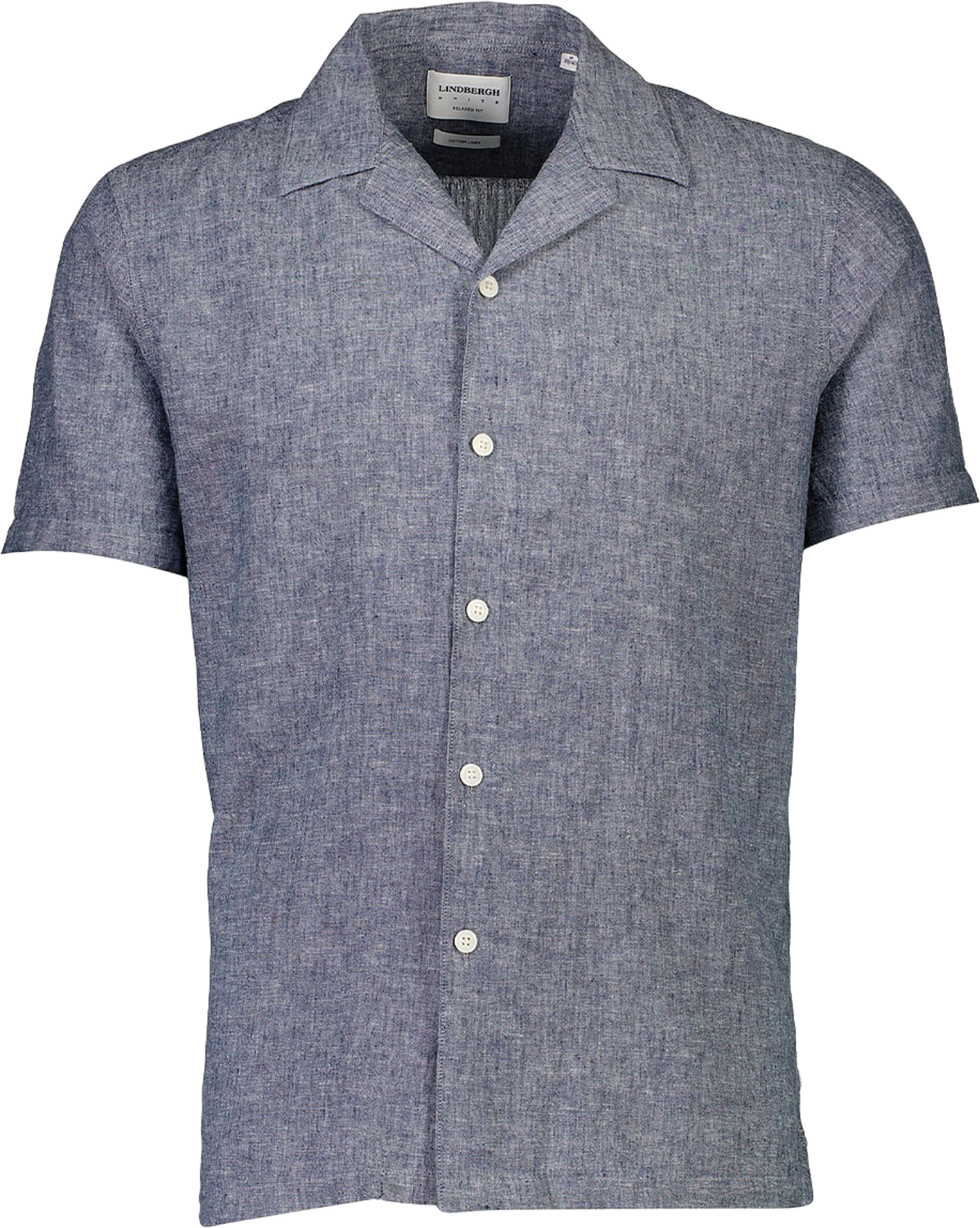 Casual Linen Blend Resort S/S, från Lindbergh, i färgen Dk Blue. Klicka för att öppna bilden i stort format