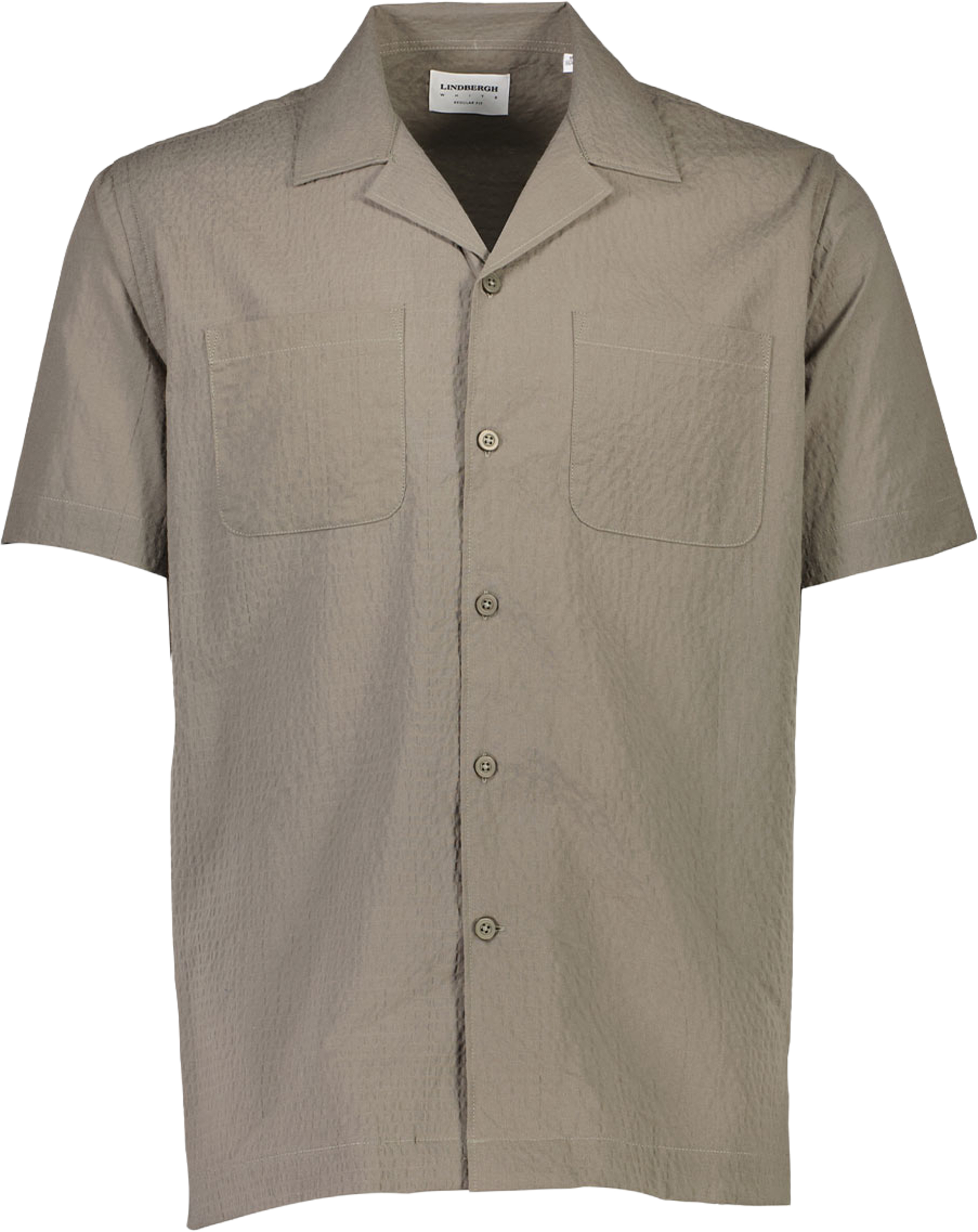 Seersucker shirt + shorts, från Lindbergh, i färgen Lt Army. Klicka för att öppna bilden i stort format