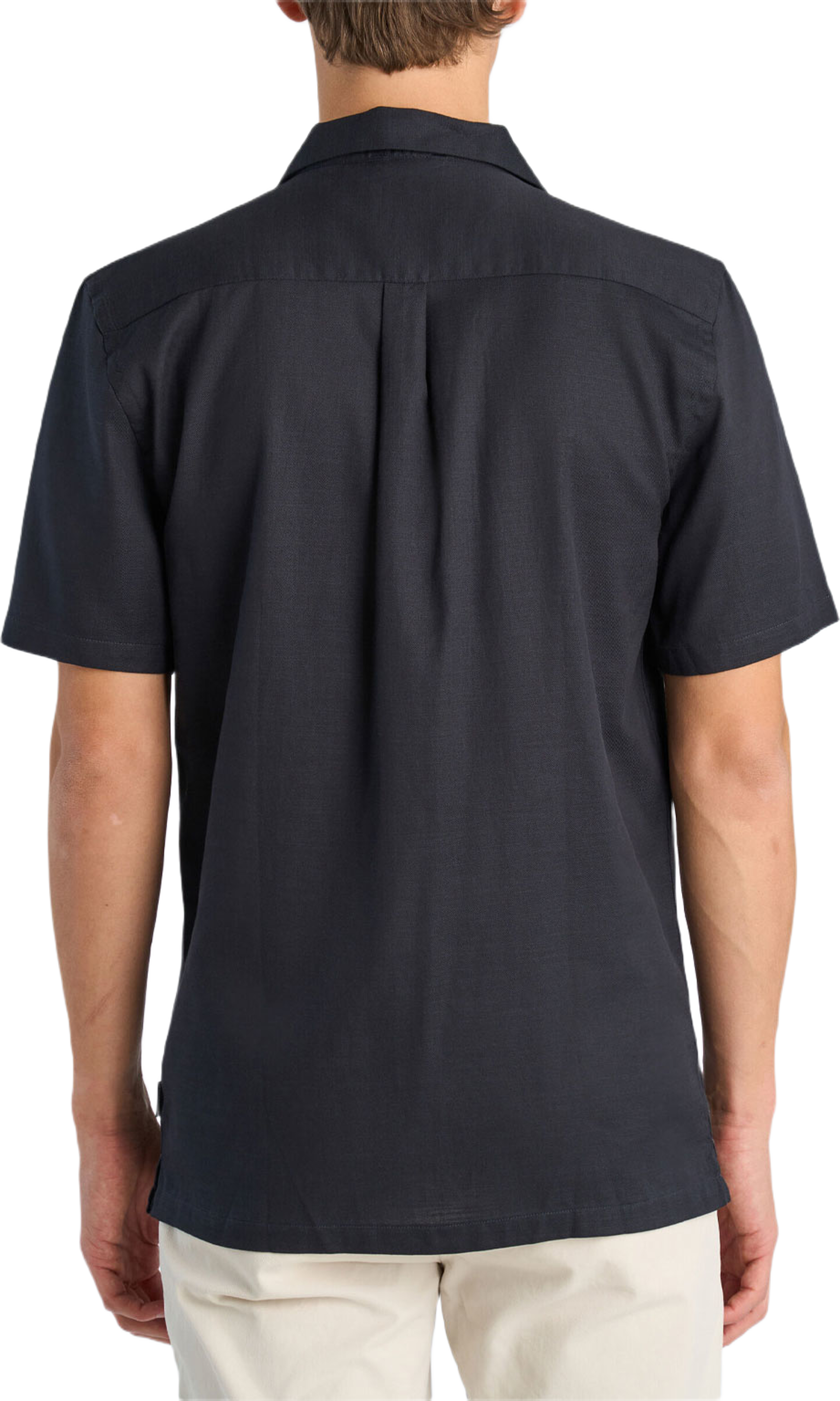 Lyocell blend resort Shirt S/S, från Lindbergh, i färgen Dk Navy. Klicka för att öppna bilden i stort format