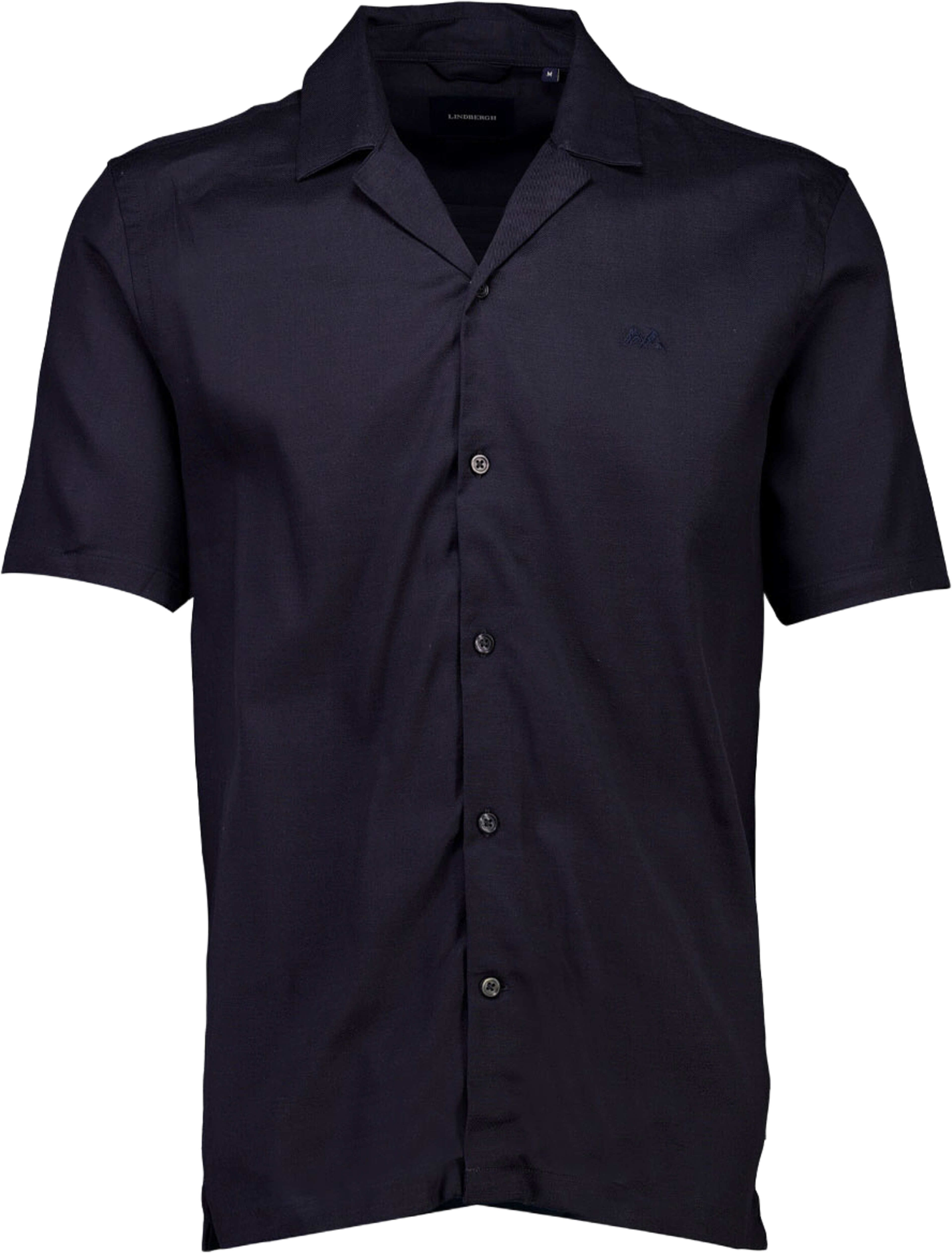 Lyocell blend resort Shirt S/S, från Lindbergh, i färgen Dk Navy. Klicka för att öppna bilden i stort format