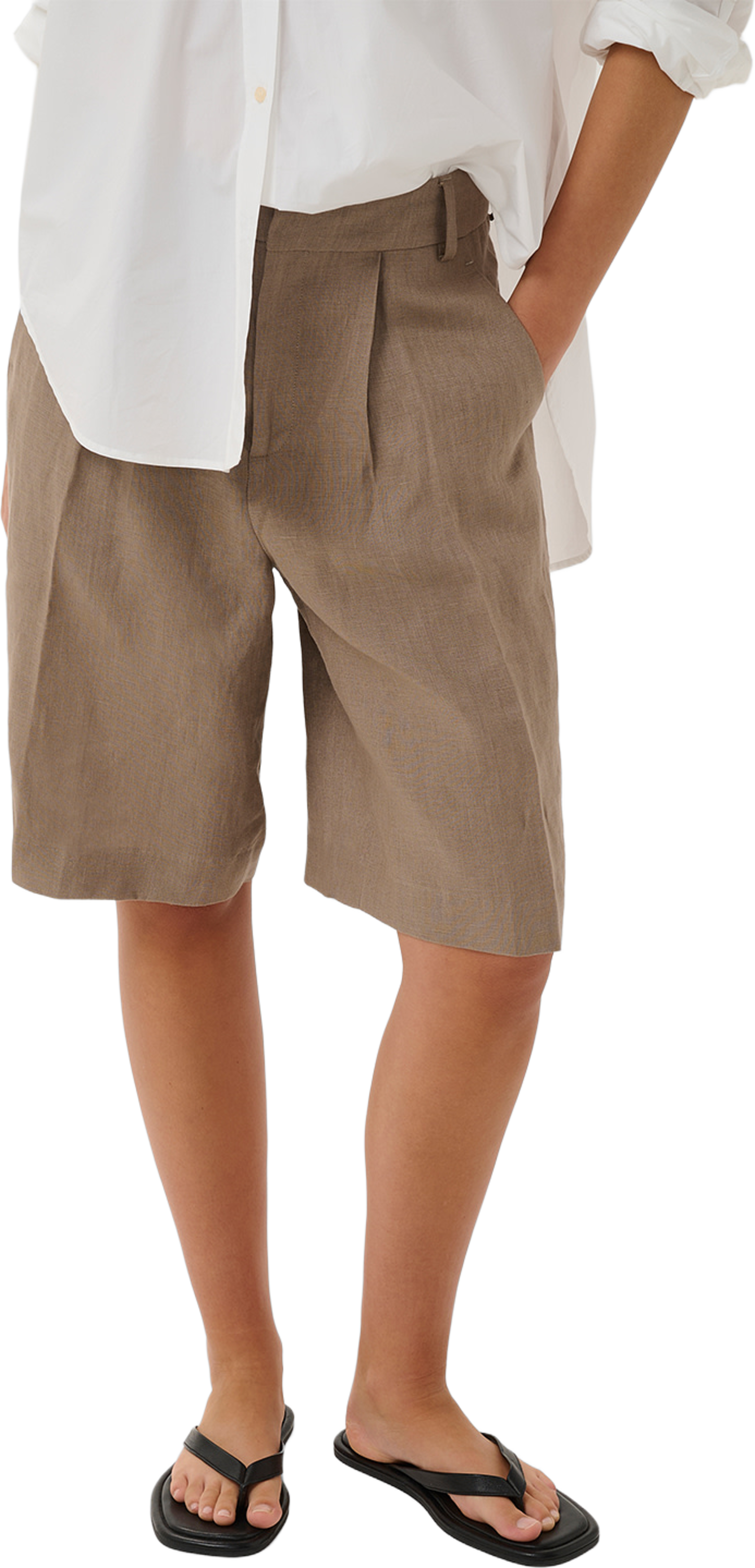 Idoney Shorts Premium, från Inwear, i färgen Desert Taupe. Klicka för att öppna bilden i stort format