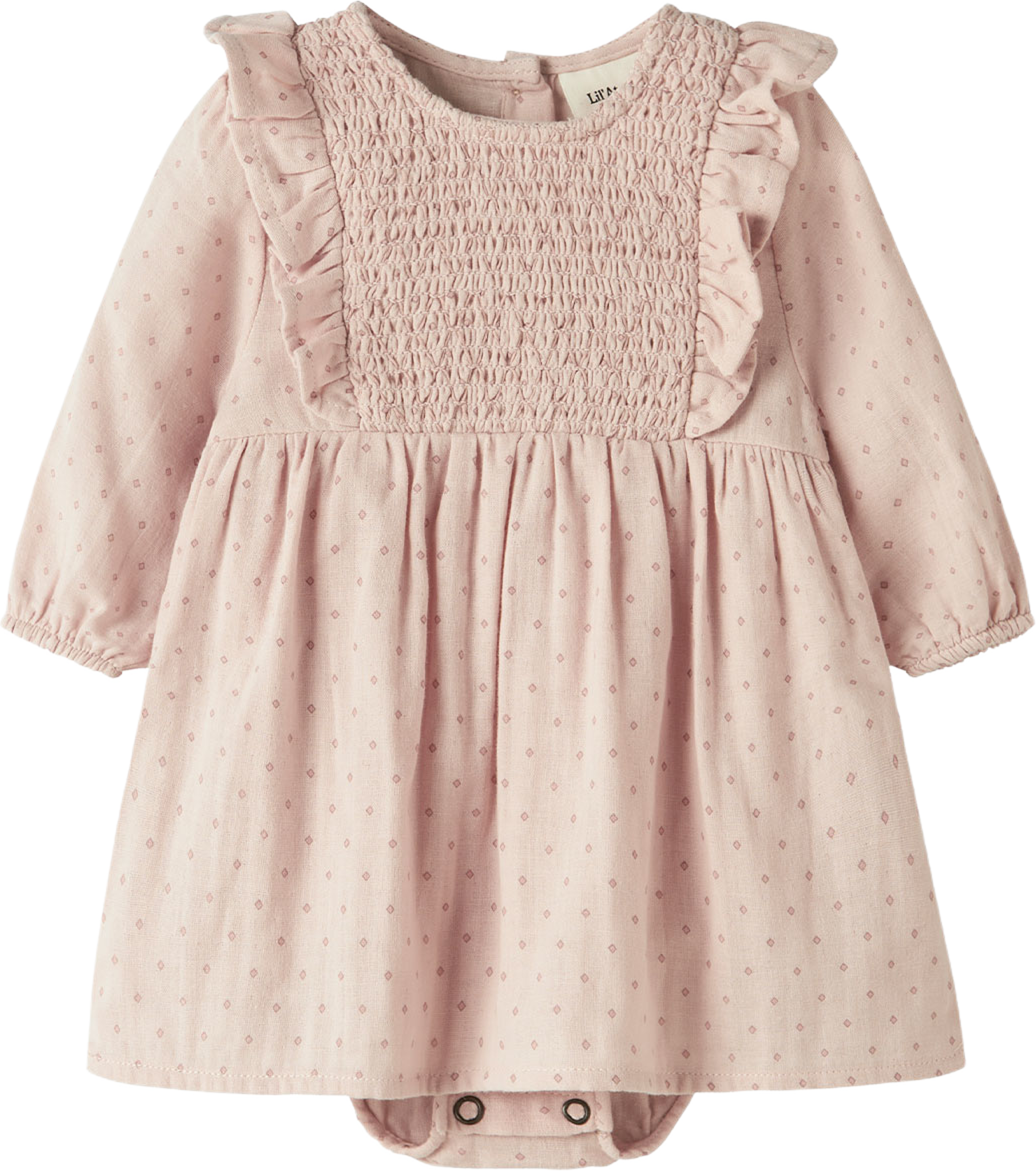 NBFDEMBE LS LOOSE BODY DRESS LIL, från Lil'Atelier, i färgen Peach Whip. Klicka för att öppna bilden i stort format