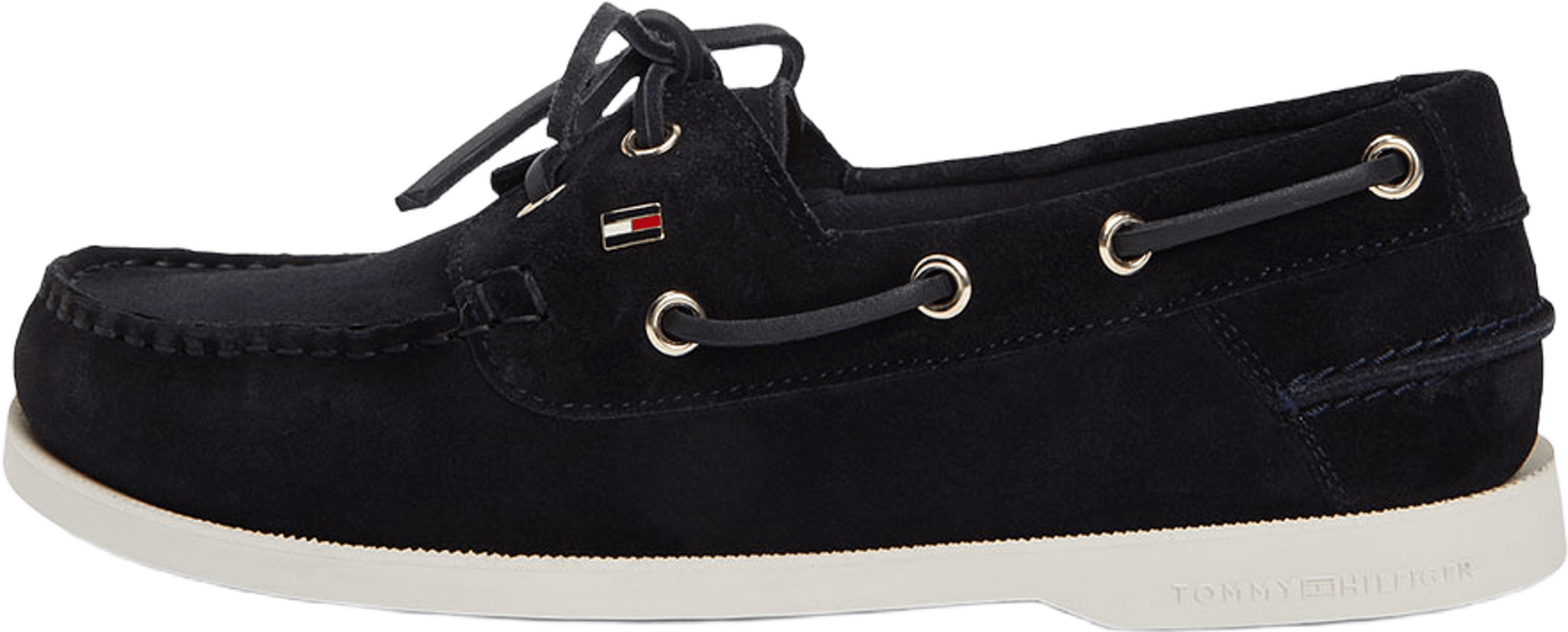 HILFIGER SUEDE BOAT SHOE, från Tommy Hilfiger, i färgen Space Blue. Klicka för att öppna bilden i stort format