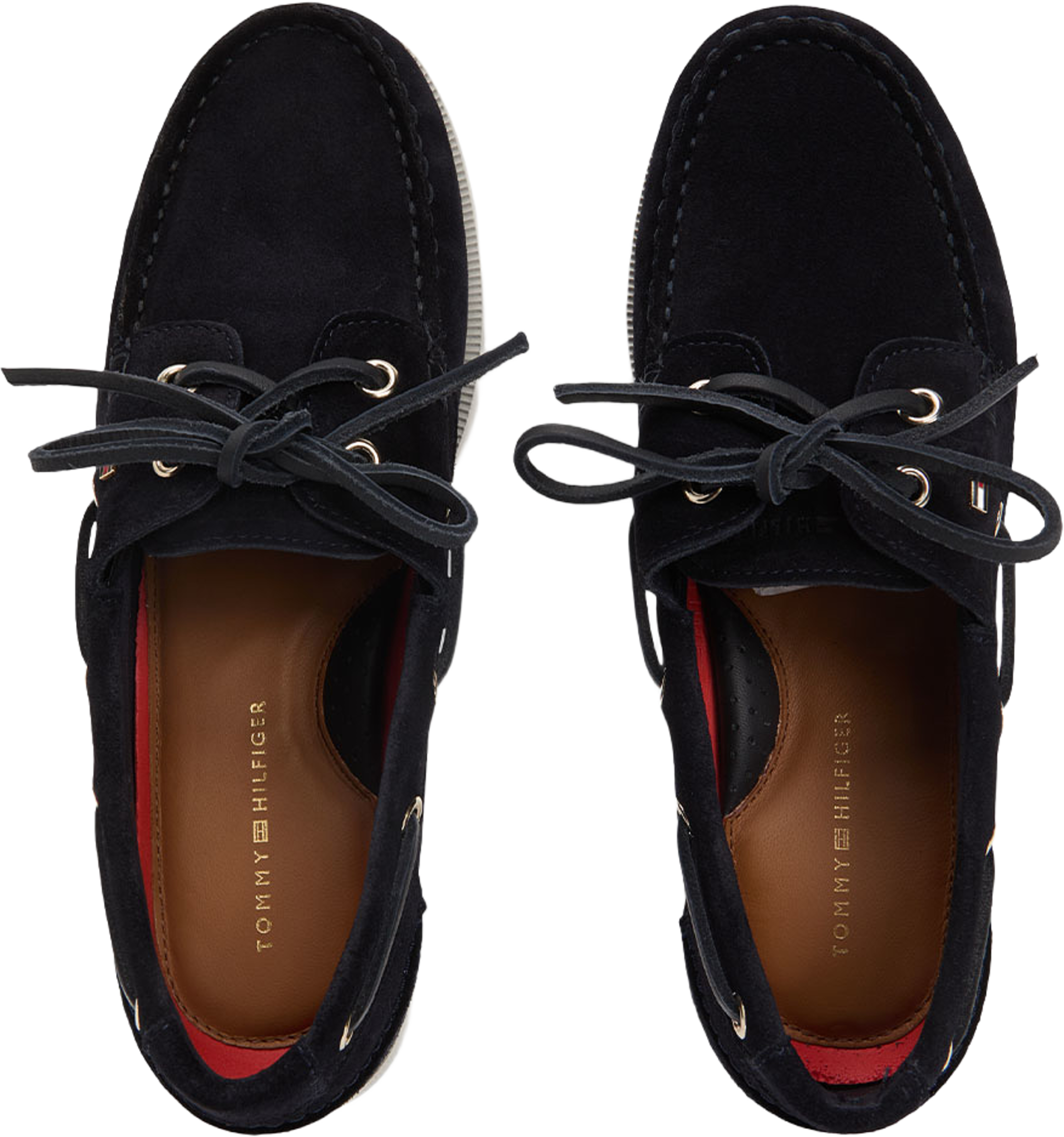 HILFIGER SUEDE BOAT SHOE, från Tommy Hilfiger, i färgen Space Blue. Klicka för att öppna bilden i stort format