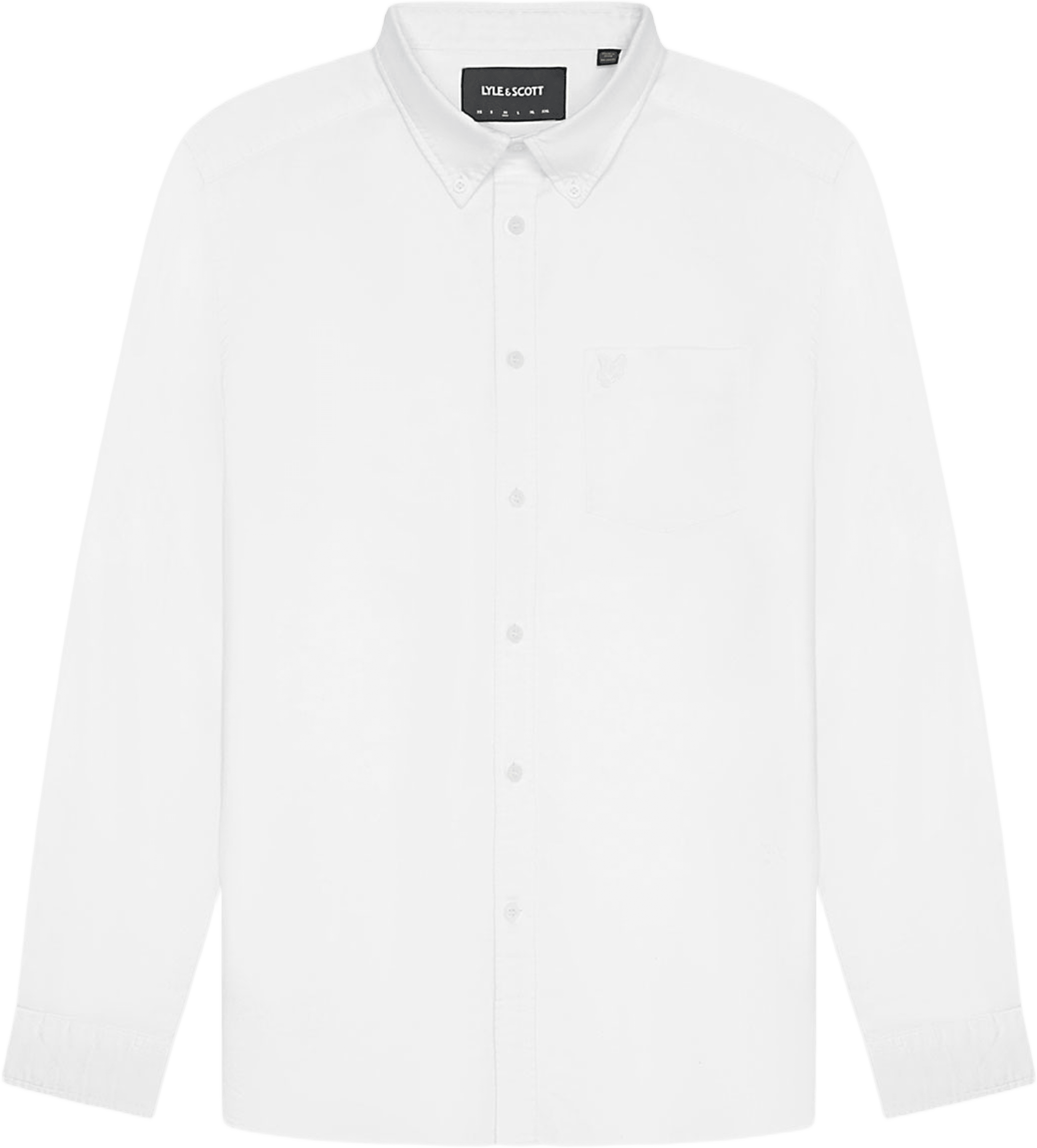 Tonal Eagle Plain Oxford Shirt, från Lyle & Scott, i färgen White. Klicka för att öppna bilden i stort format