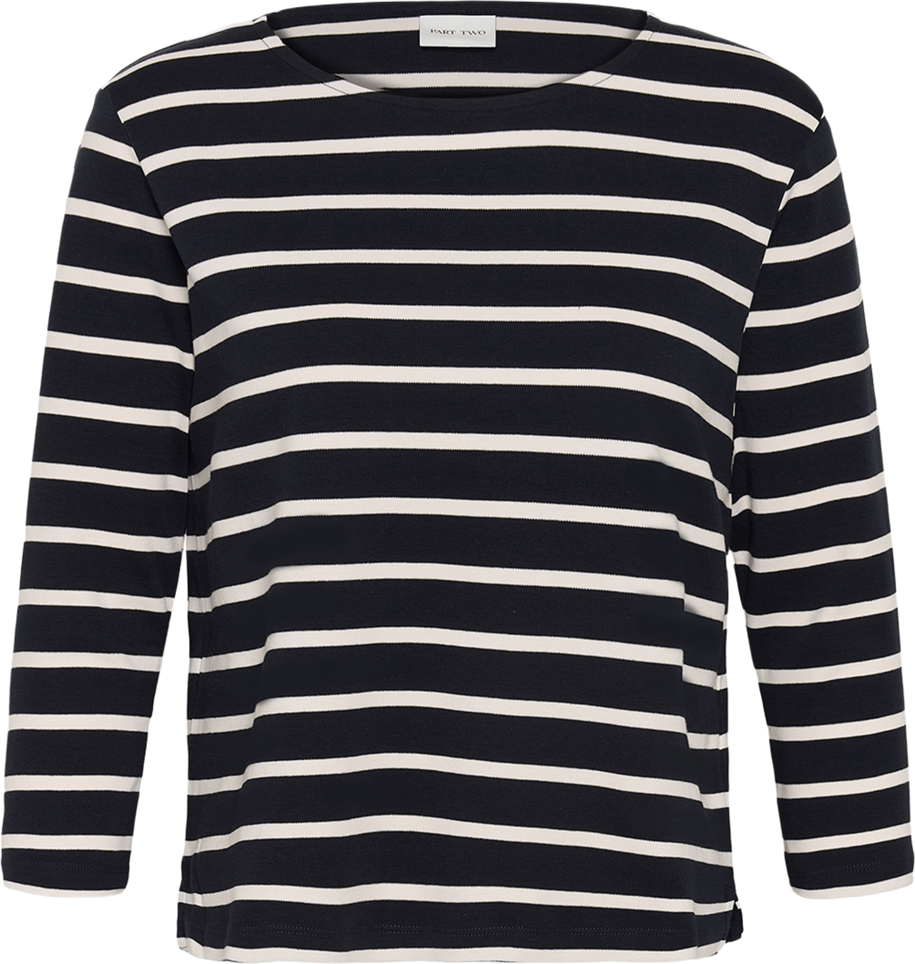 NelaPW T-shirt, från Part Two, i färgen Navy/Eggnog Stripe. Klicka för att öppna bilden i stort format