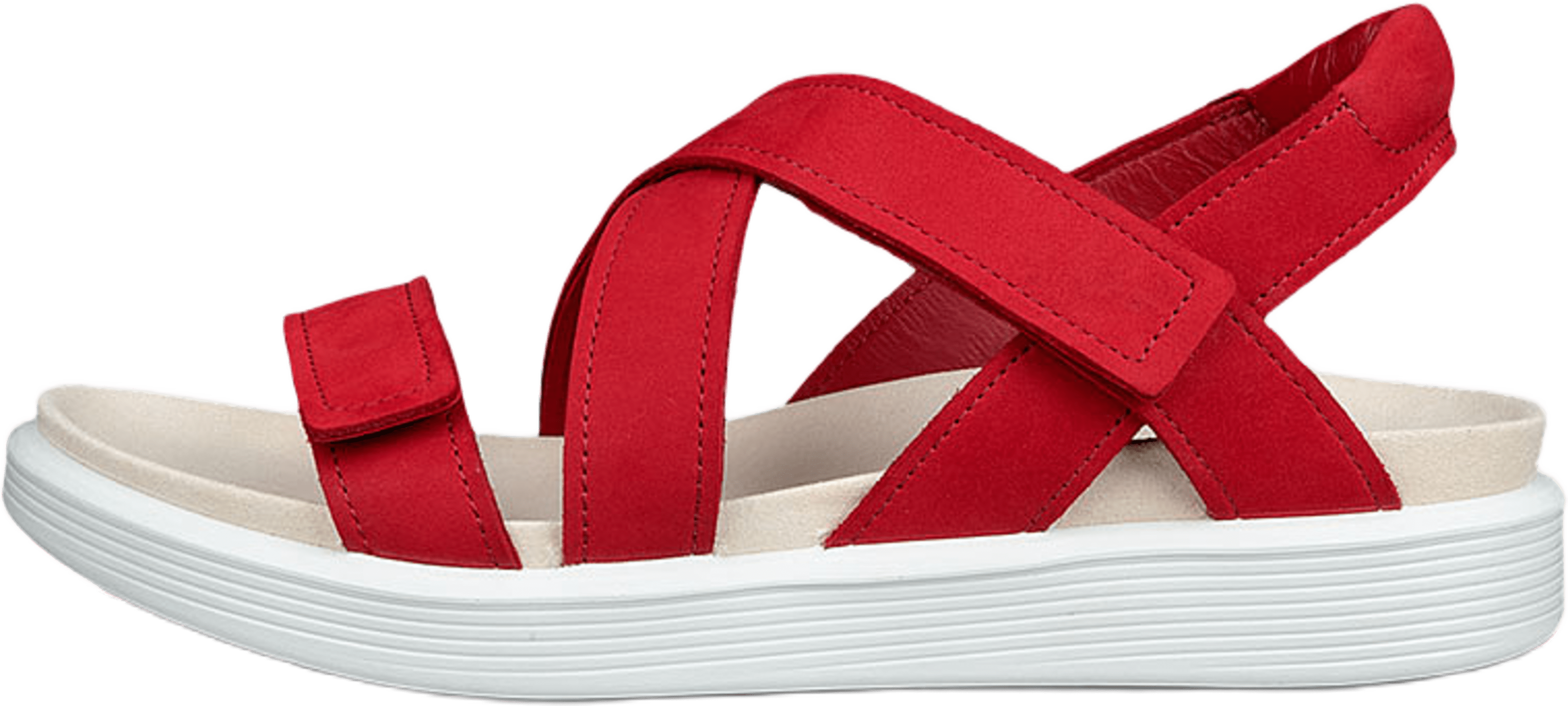 Soft Sandal W, från ECCO, i färgen Chili Red. Klicka för att öppna bilden i stort format