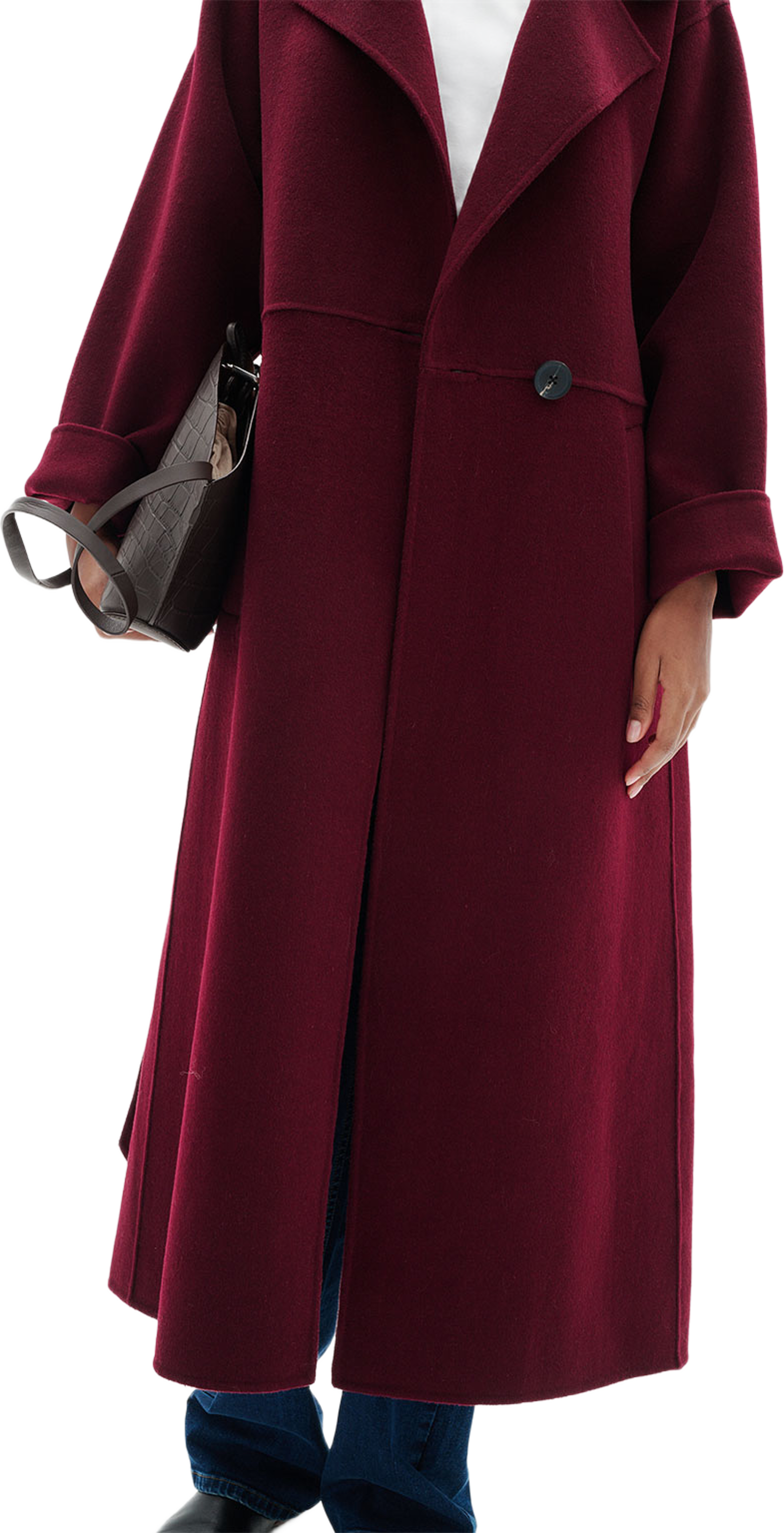 ZillaIW Long Coat, från Inwear, i färgen Zinfandel. Klicka för att öppna bilden i stort format
