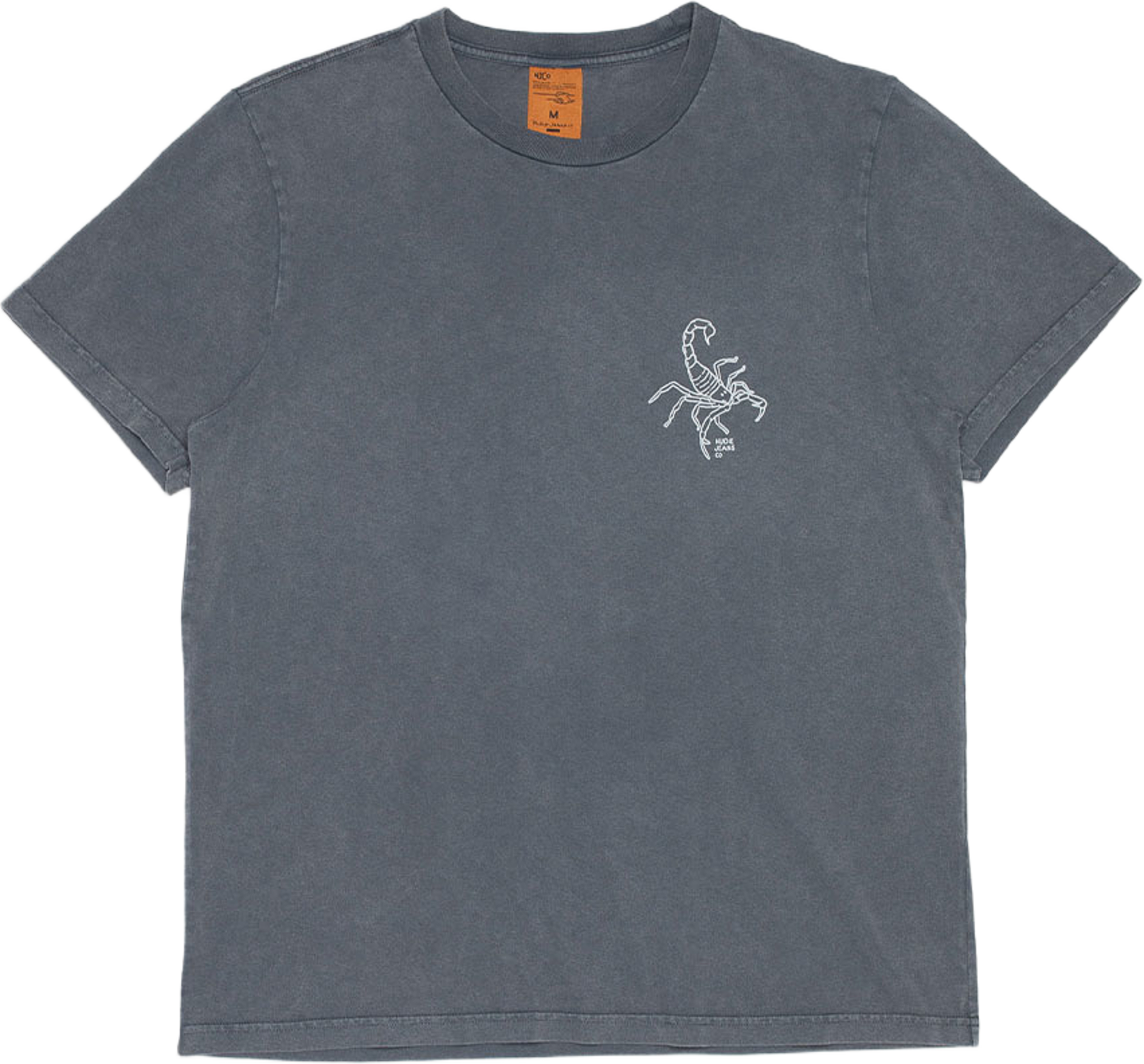 Roy Sand Tracks T-Shirt, från Nudie Jeans, i färgen Antracite. Klicka för att öppna bilden i stort format