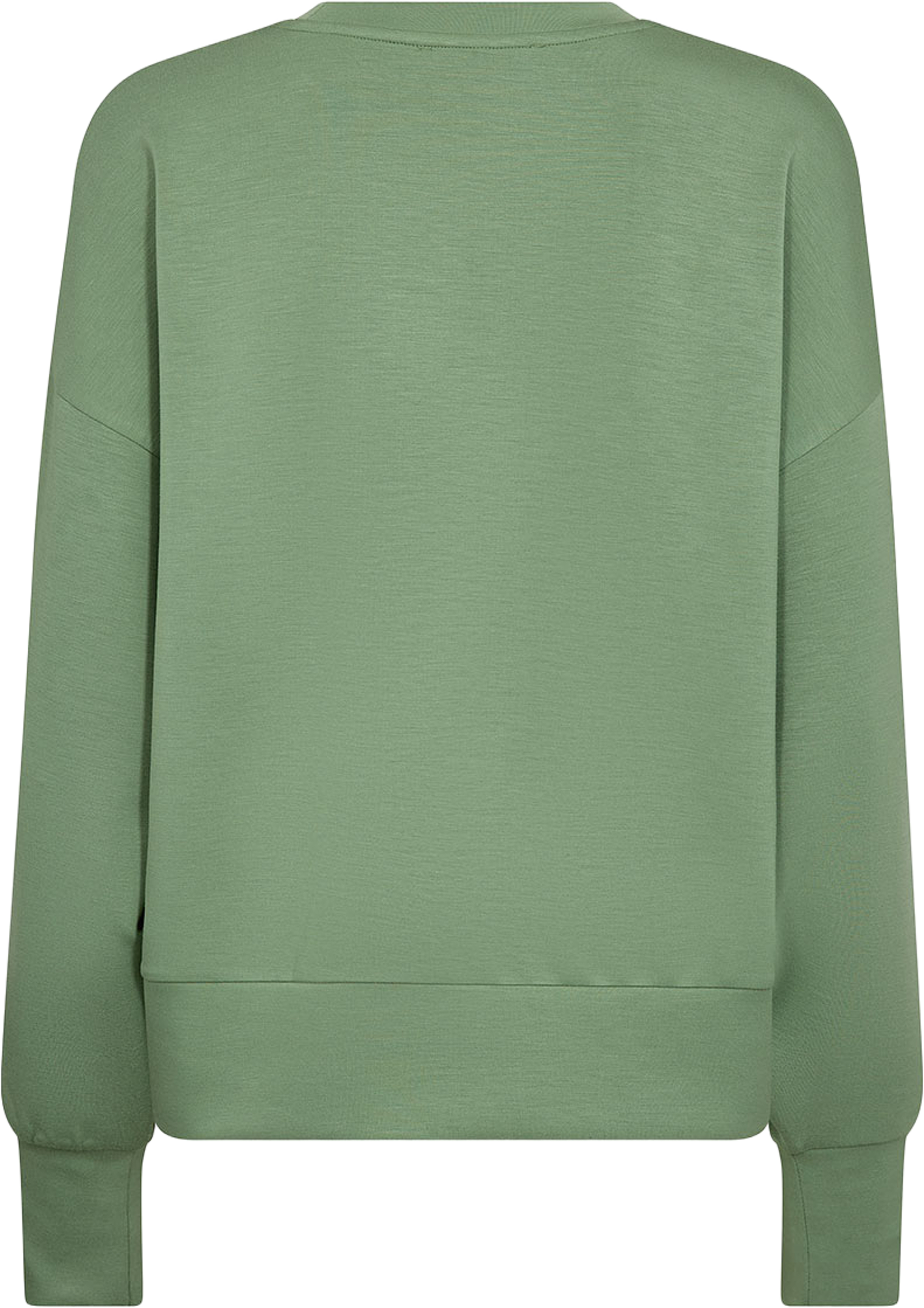 Nima O-LS  Sweatshirt, från Mos Mosh, i färgen Turf Green. Klicka för att öppna bilden i stort format