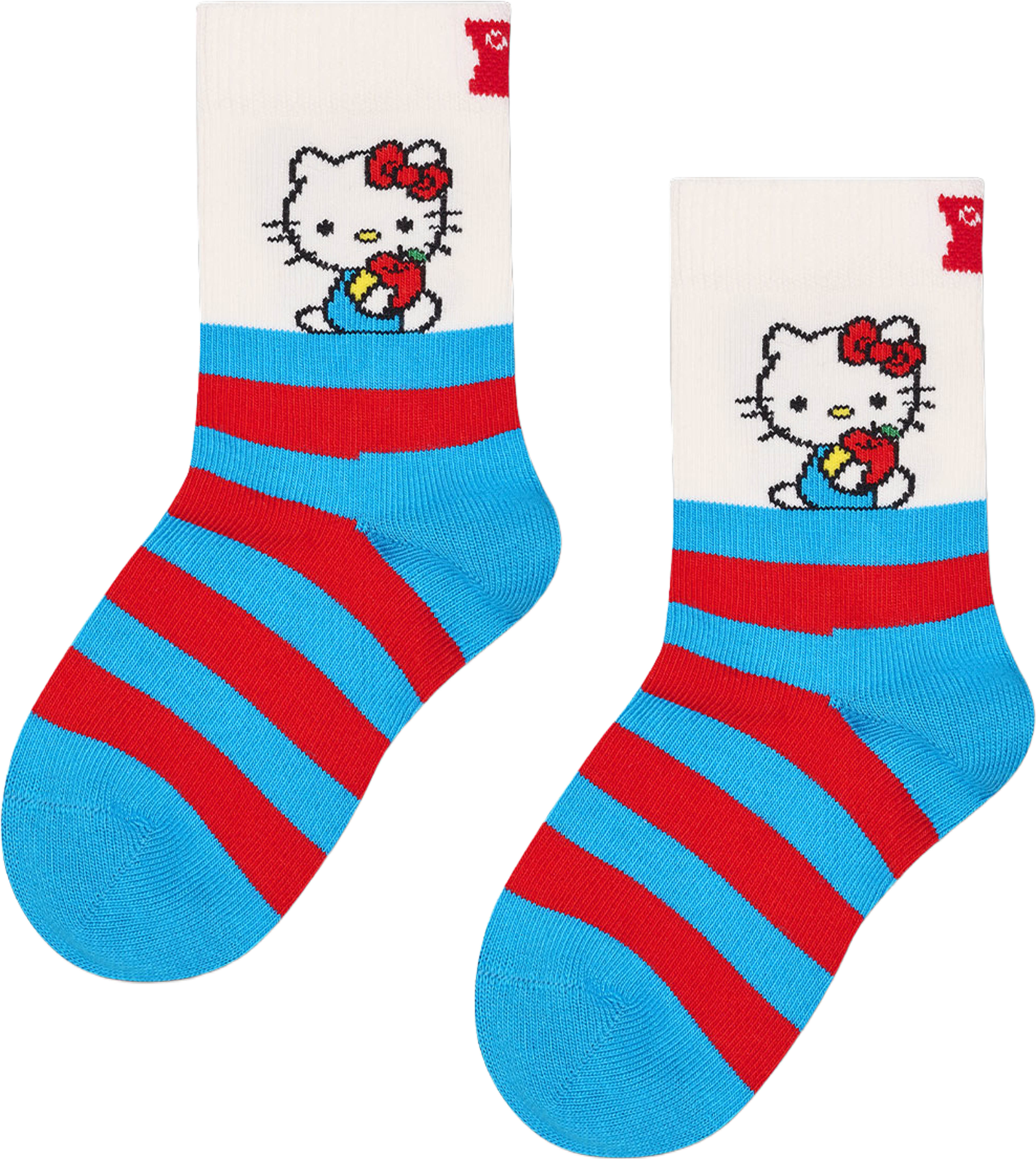 Kids Hello Kitty Stripes Sock, från Happy Socks, i färgen Blue. Klicka för att öppna bilden i stort format