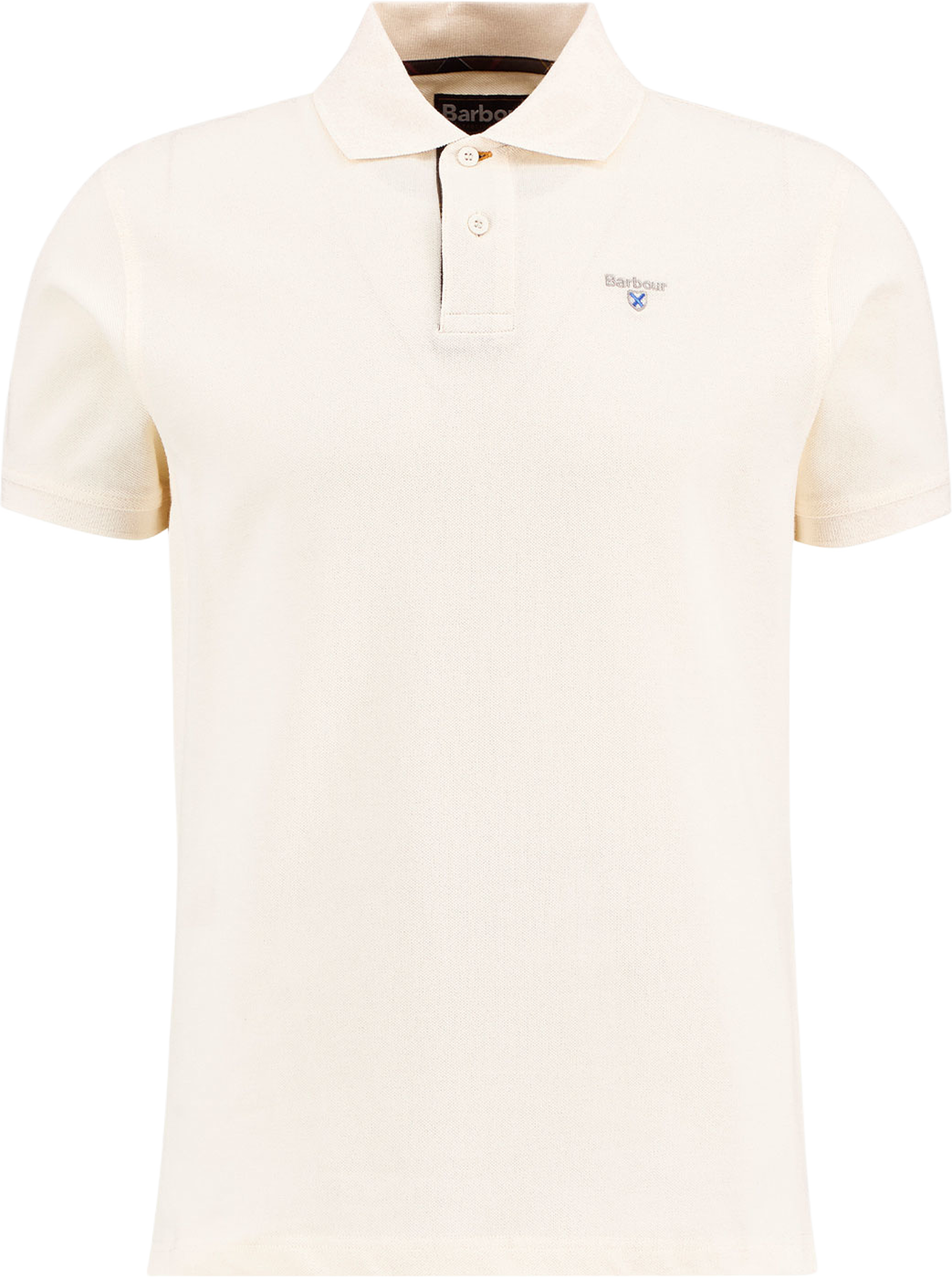 Tartan Pique Polo, från Barbour, i färgen Whisper White/C. Klicka för att öppna bilden i stort format