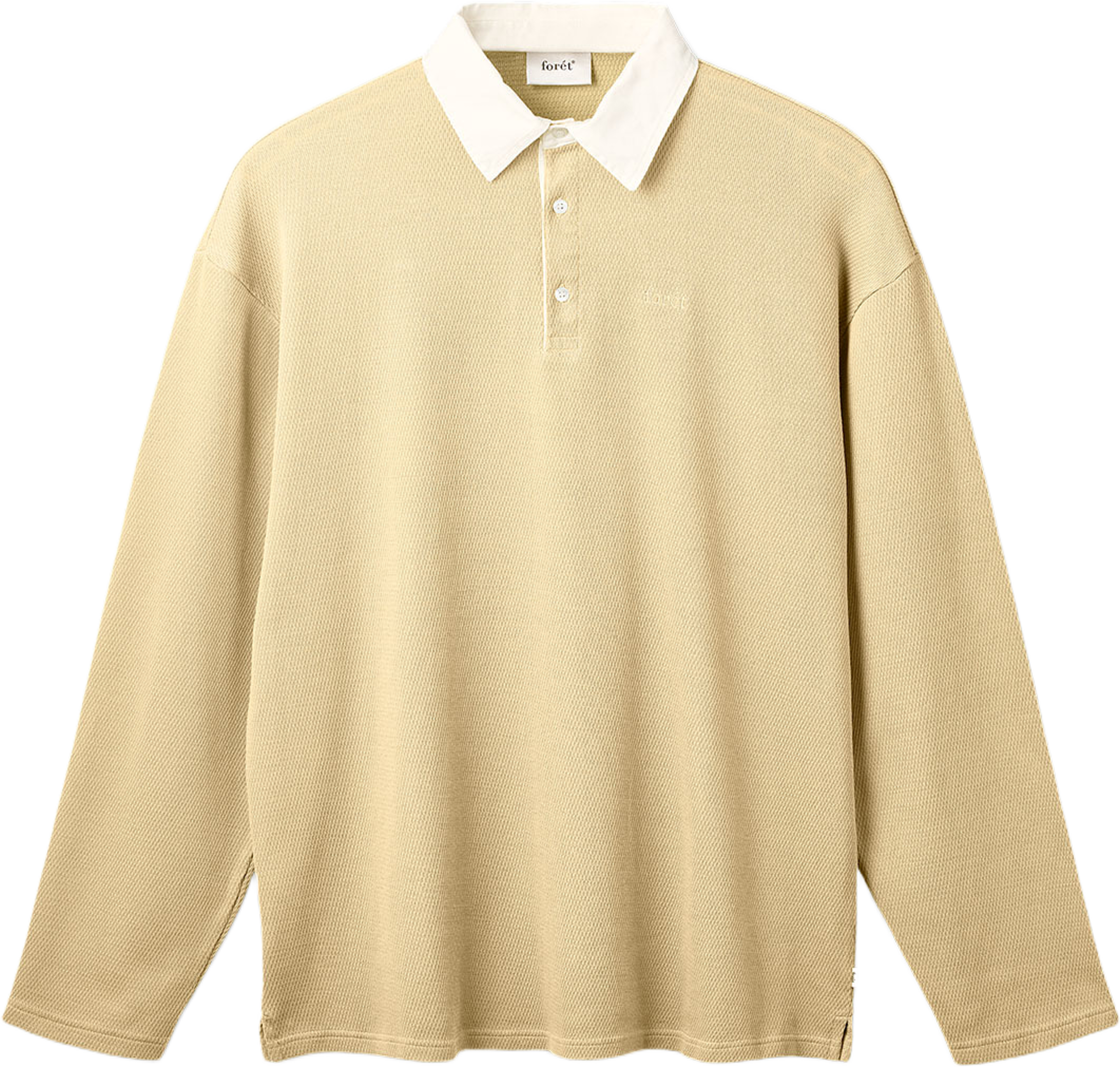 MATCH RUGBY STRUCTURED SWEATSHIRT, från Forét, i färgen Vintage Yellow. Klicka för att öppna bilden i stort format