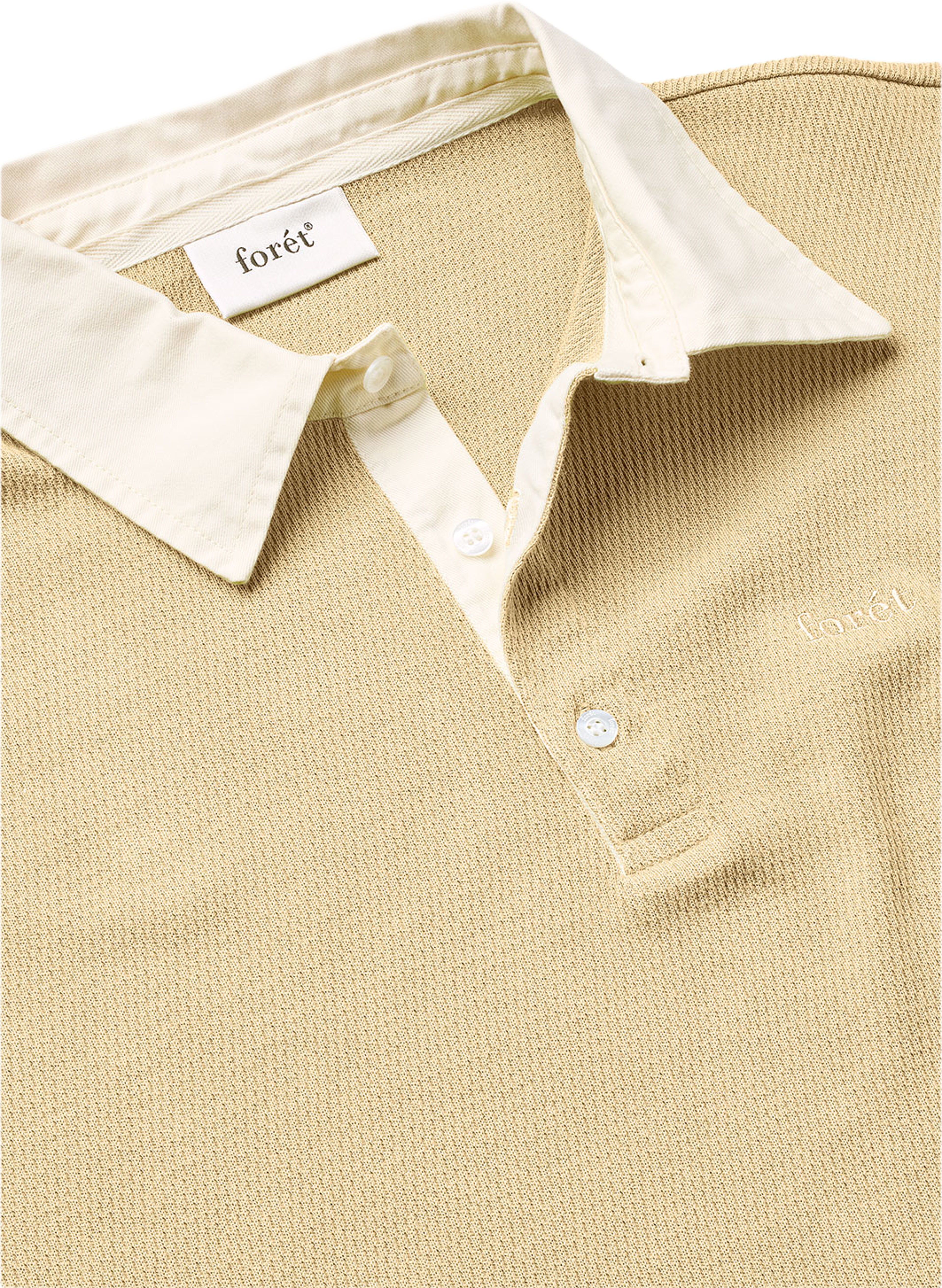 MATCH RUGBY STRUCTURED SWEATSHIRT, från Forét, i färgen Vintage Yellow. Klicka för att öppna bilden i stort format