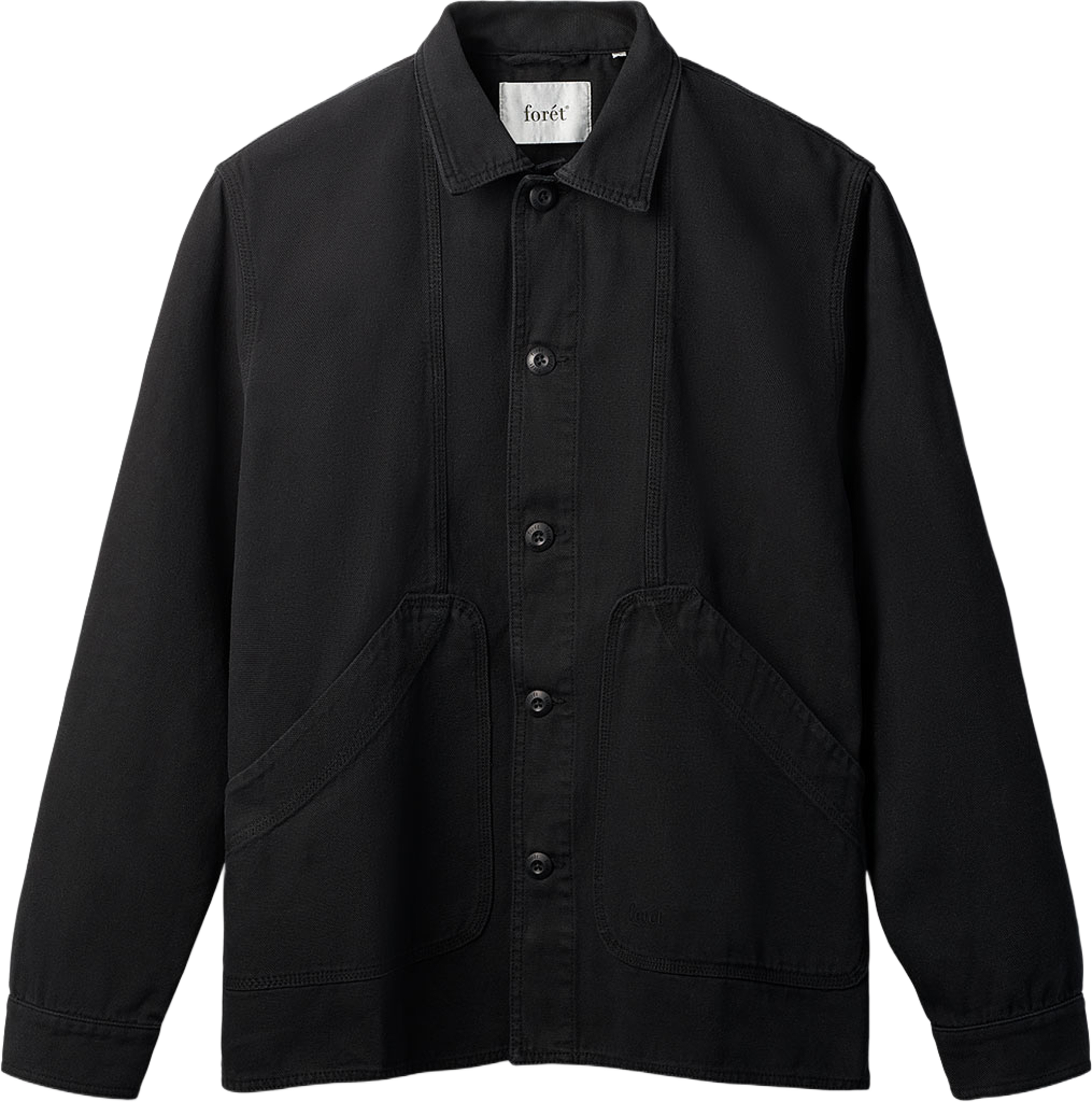 BERRY CANVAS OVERSHIRT, från Forét, i färgen Black. Klicka för att öppna bilden i stort format