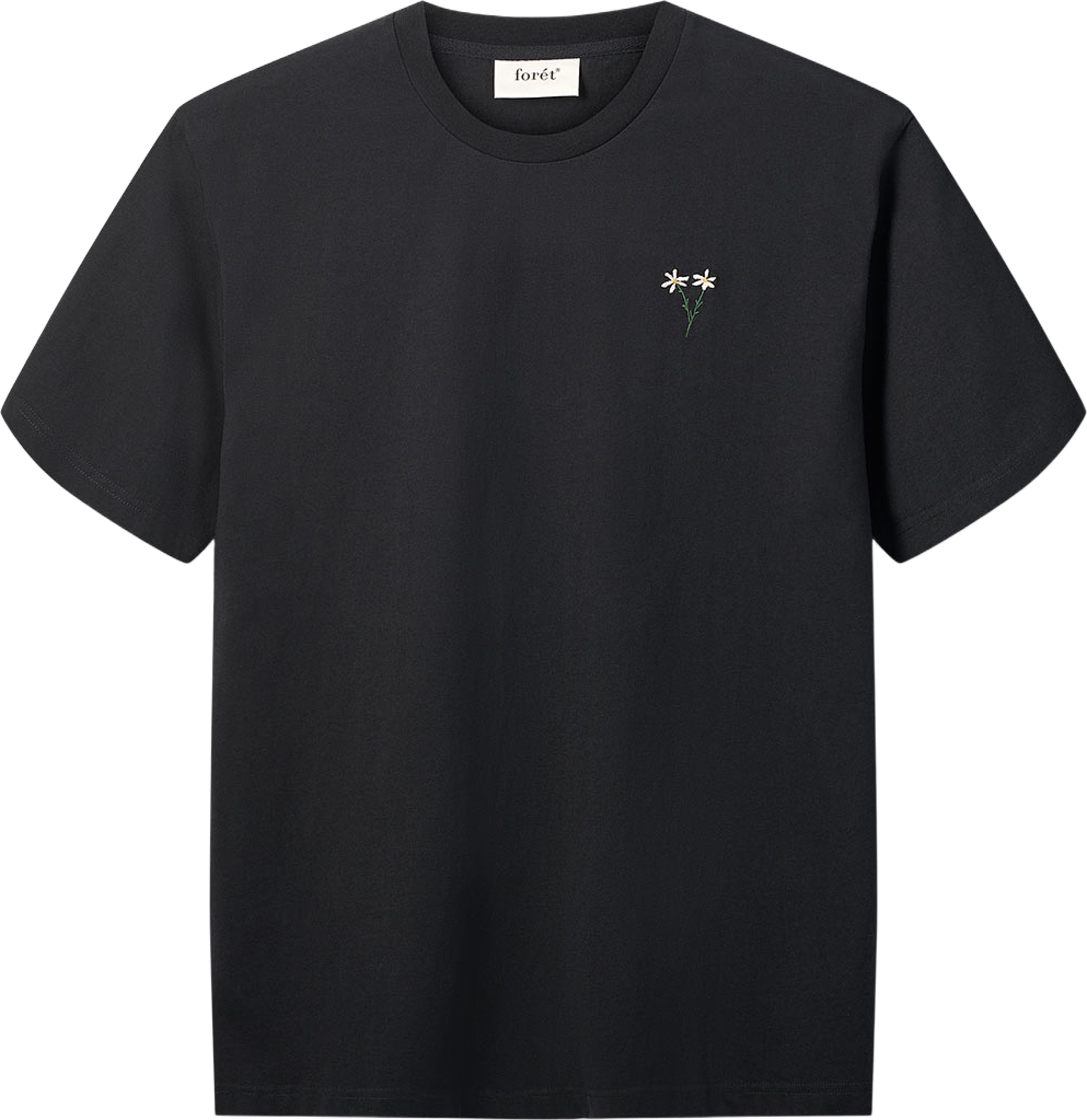 POSY T-SHIRT, från Forét, i färgen Black. Klicka för att öppna bilden i stort format