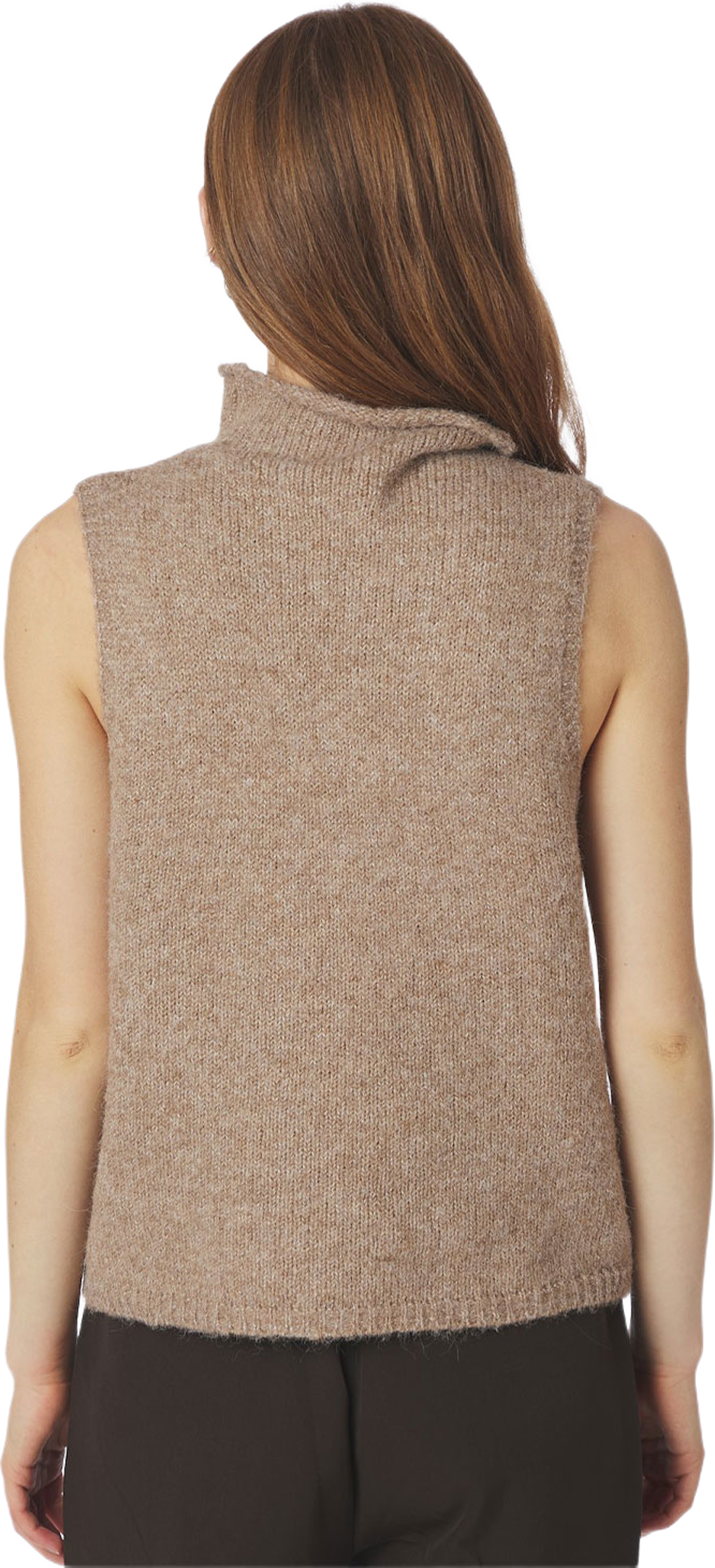 Odelia Knit Top, från Neo Noir, i färgen Dark Sand. Klicka för att öppna bilden i stort format