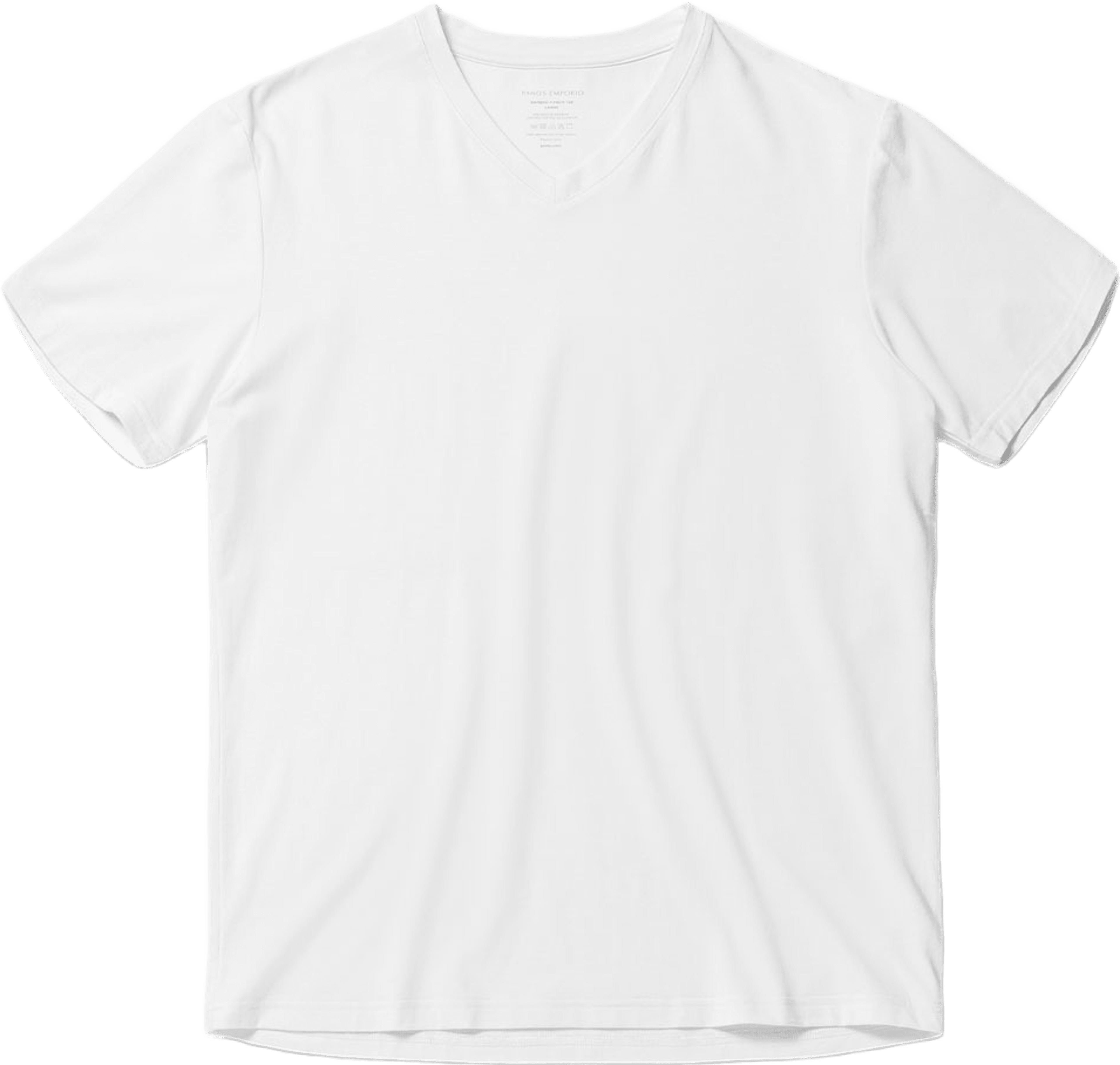 V-Ringad T-Shirt, från Panos Emporio, i färgen White. Klicka för att öppna bilden i stort format