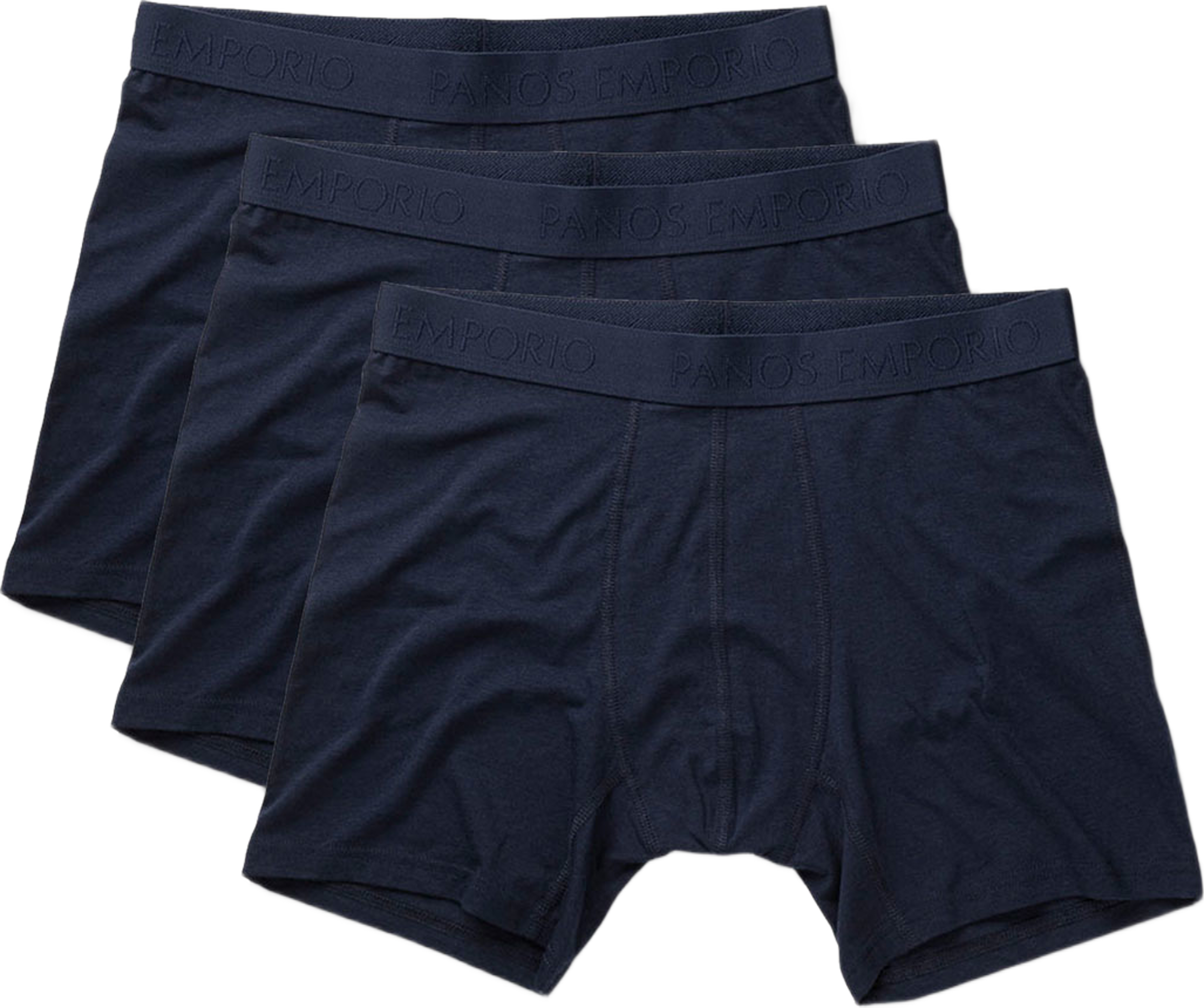 3pk Base Bamboo Boxer, från Panos Emporio, i färgen Navy. Klicka för att öppna bilden i stort format