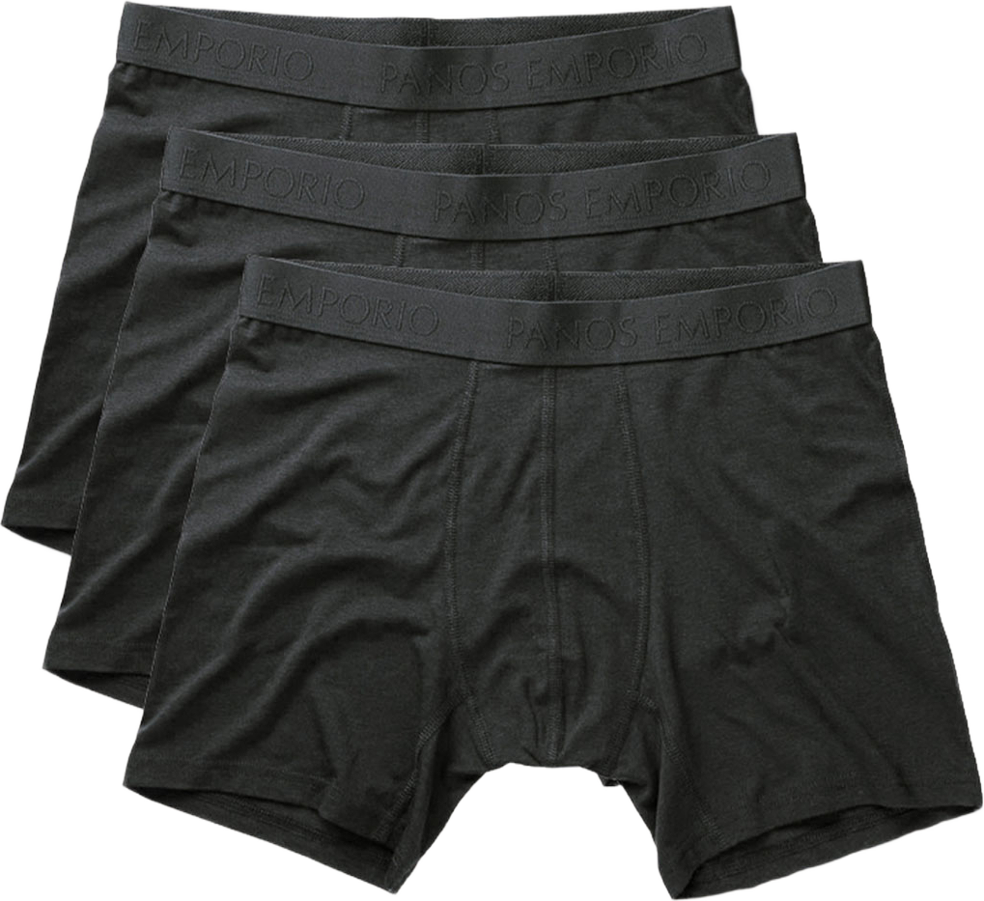3pk Base Bamboo Boxer, från Panos Emporio, i färgen Black. Klicka för att öppna bilden i stort format