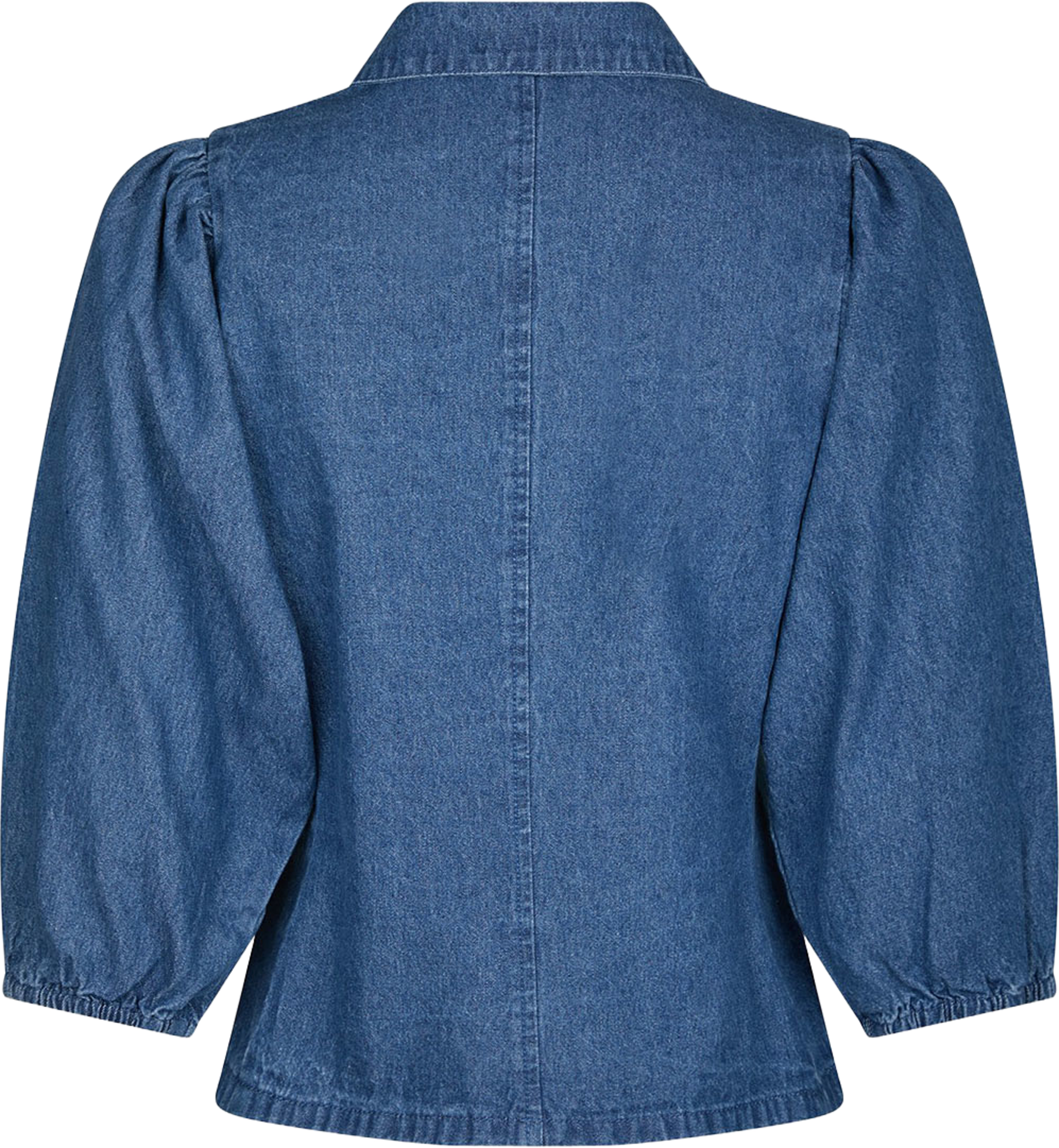 Wandana Denim Blouse, från Neo Noir, i färgen Blue. Klicka för att öppna bilden i stort format
