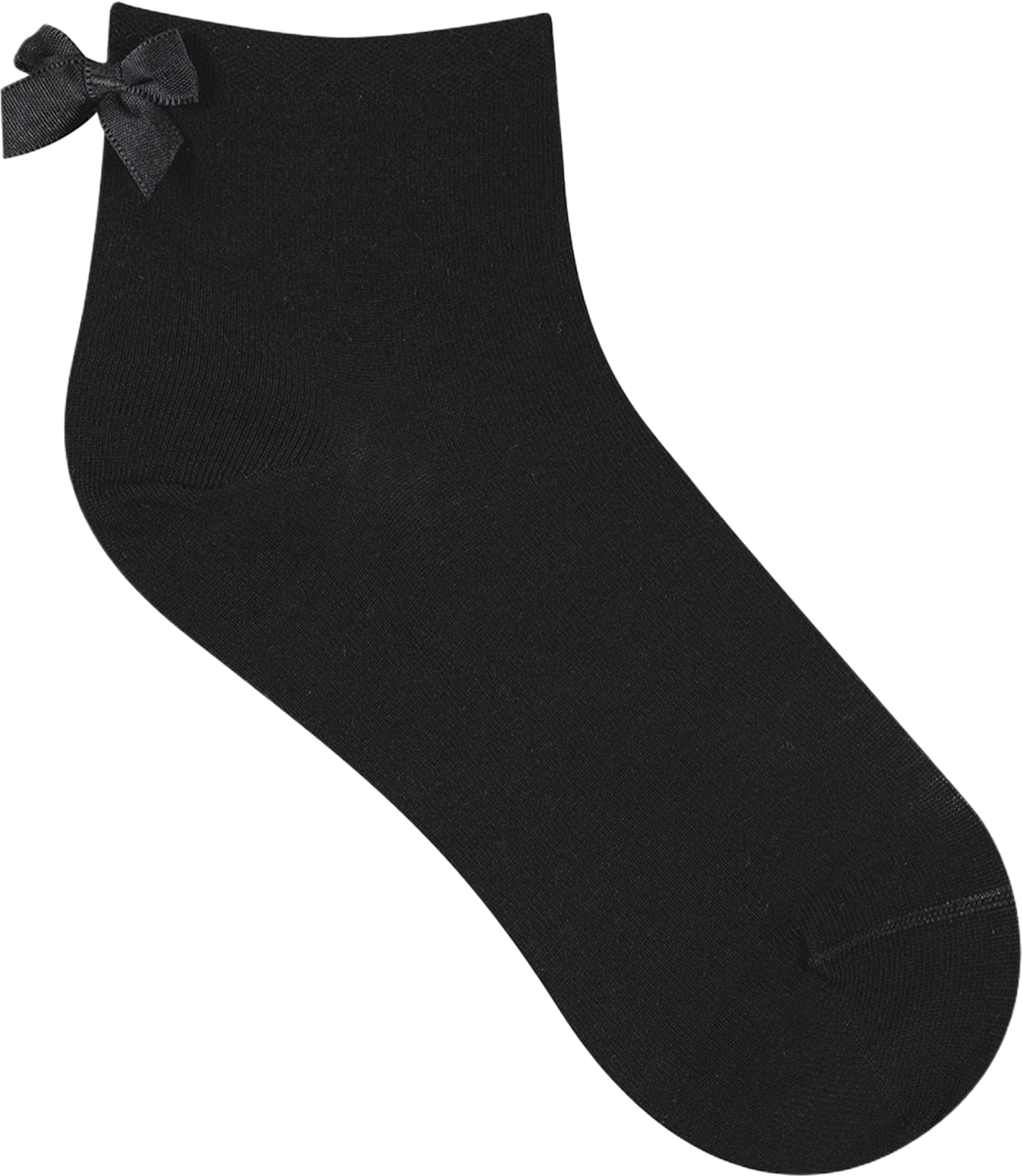 Socka, rosett bak, från BleuForêt, i färgen Noir. Klicka för att öppna bilden i stort format
