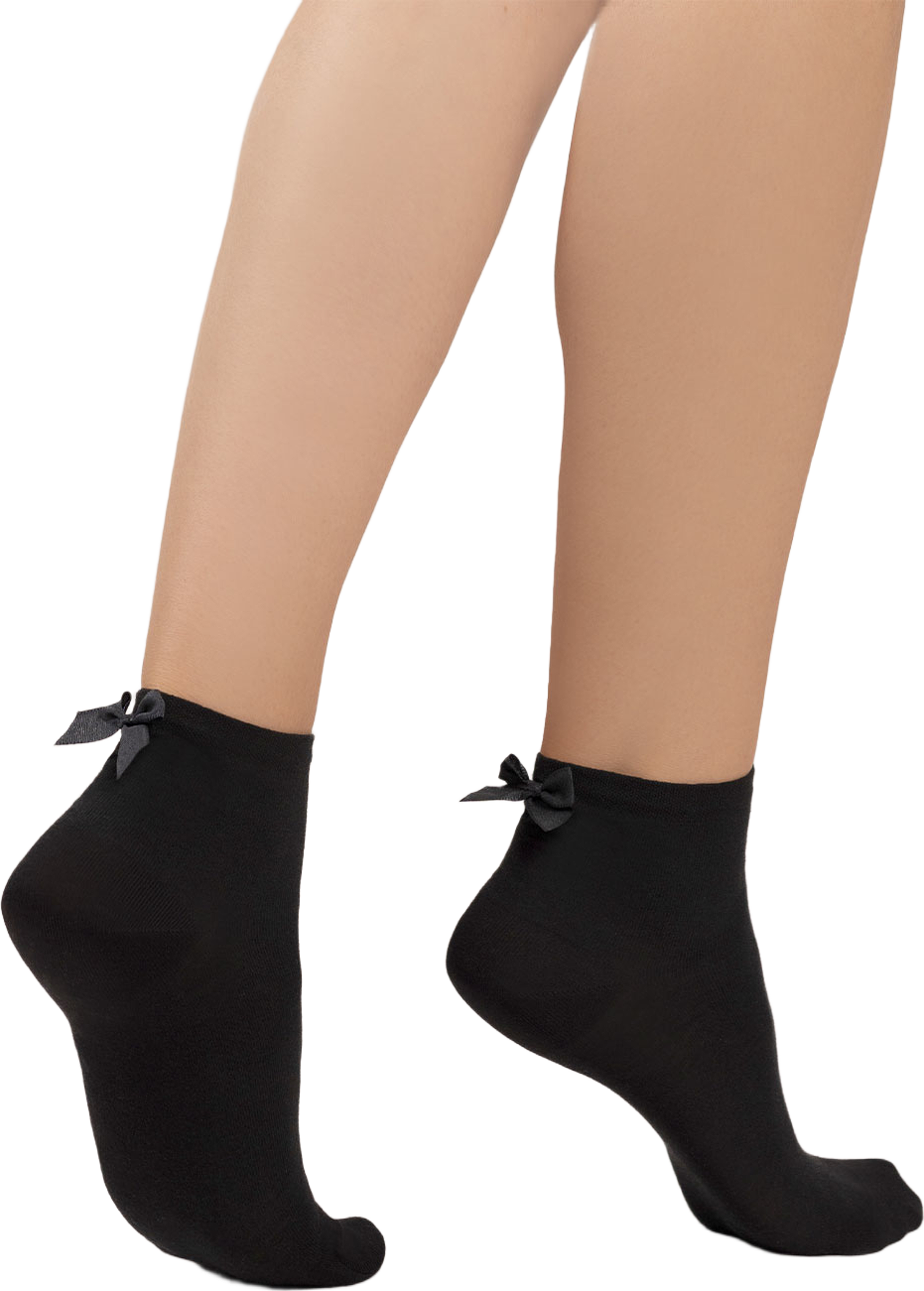 Socka, rosett bak, från BleuForêt, i färgen Noir. Klicka för att öppna bilden i stort format