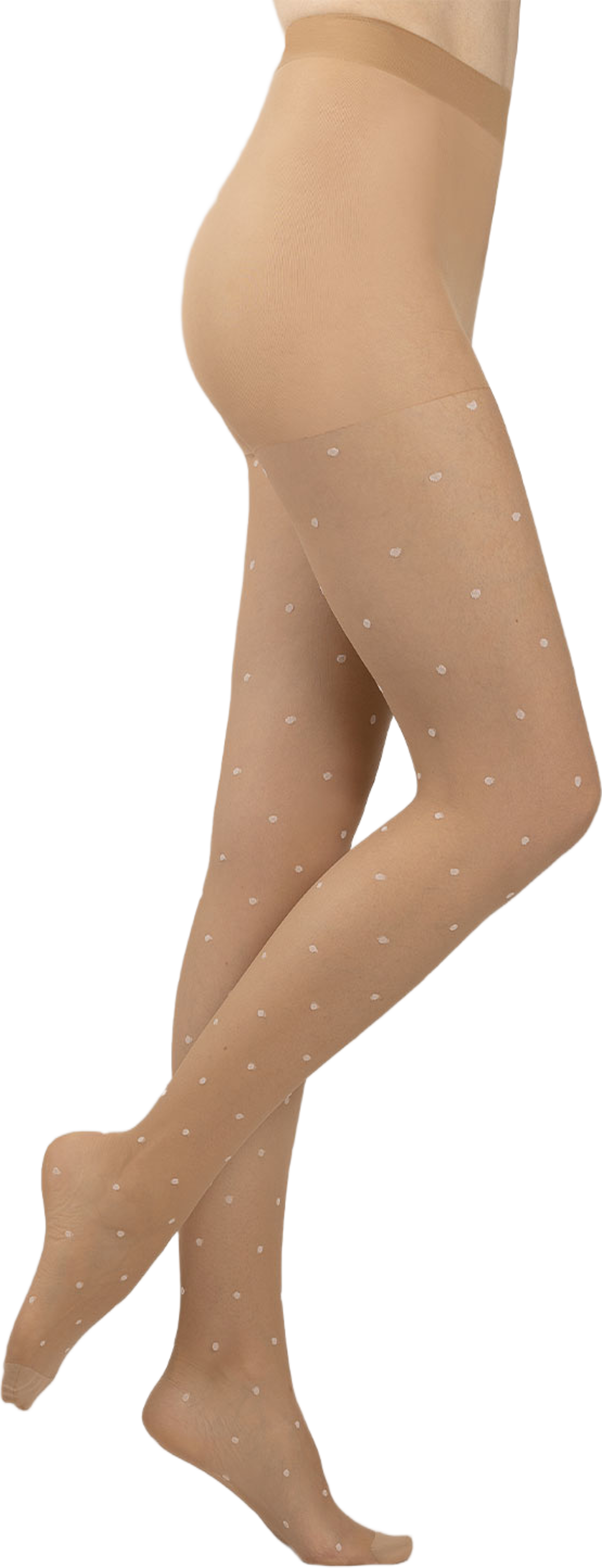 Prickig strumpbyxa 18 den, från BleuForêt, i färgen Peau Dorée/Blanc. Klicka för att öppna bilden i stort format