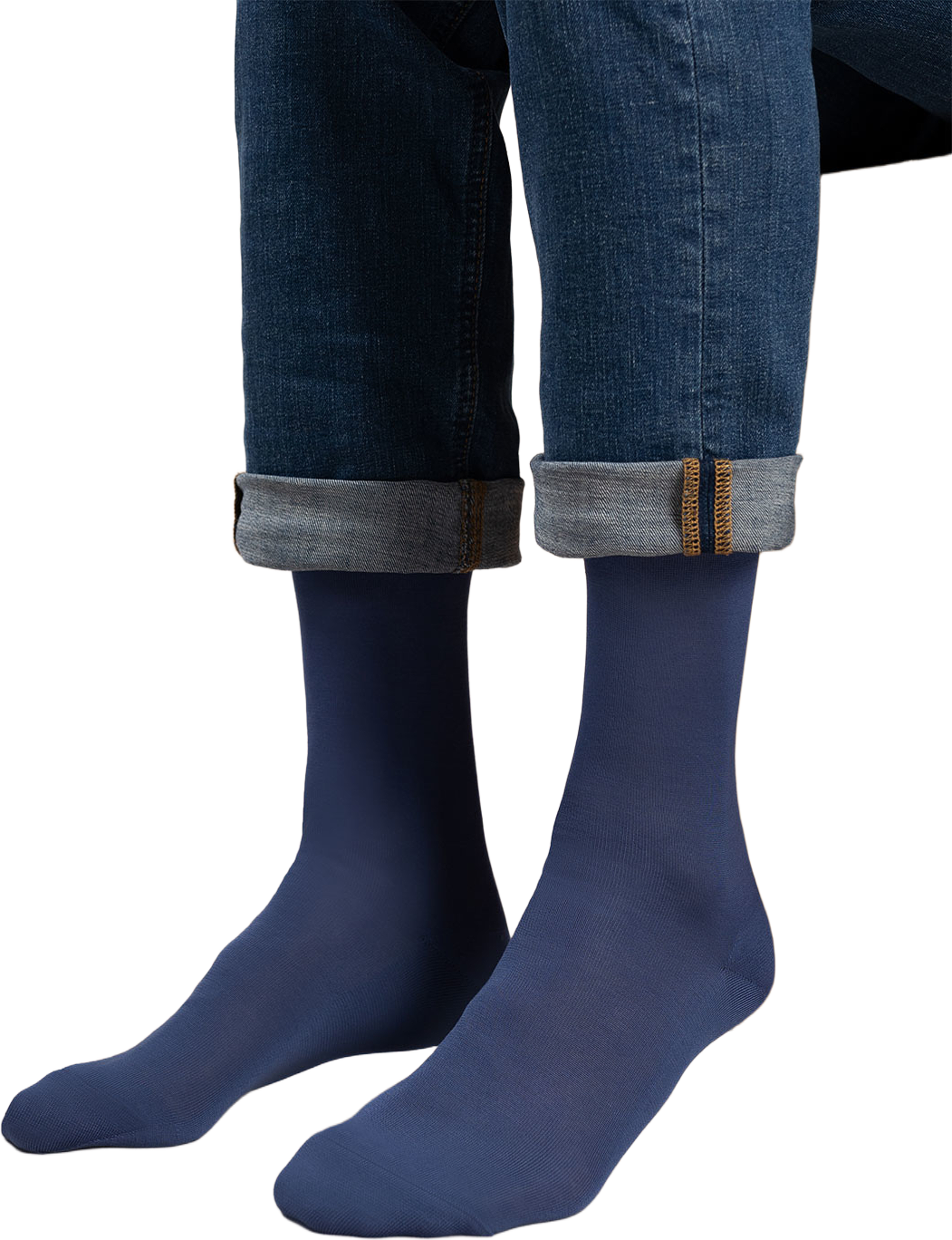 Socka, 100% merceriserad bomull, från BleuForêt, i färgen Orage. Klicka för att öppna bilden i stort format