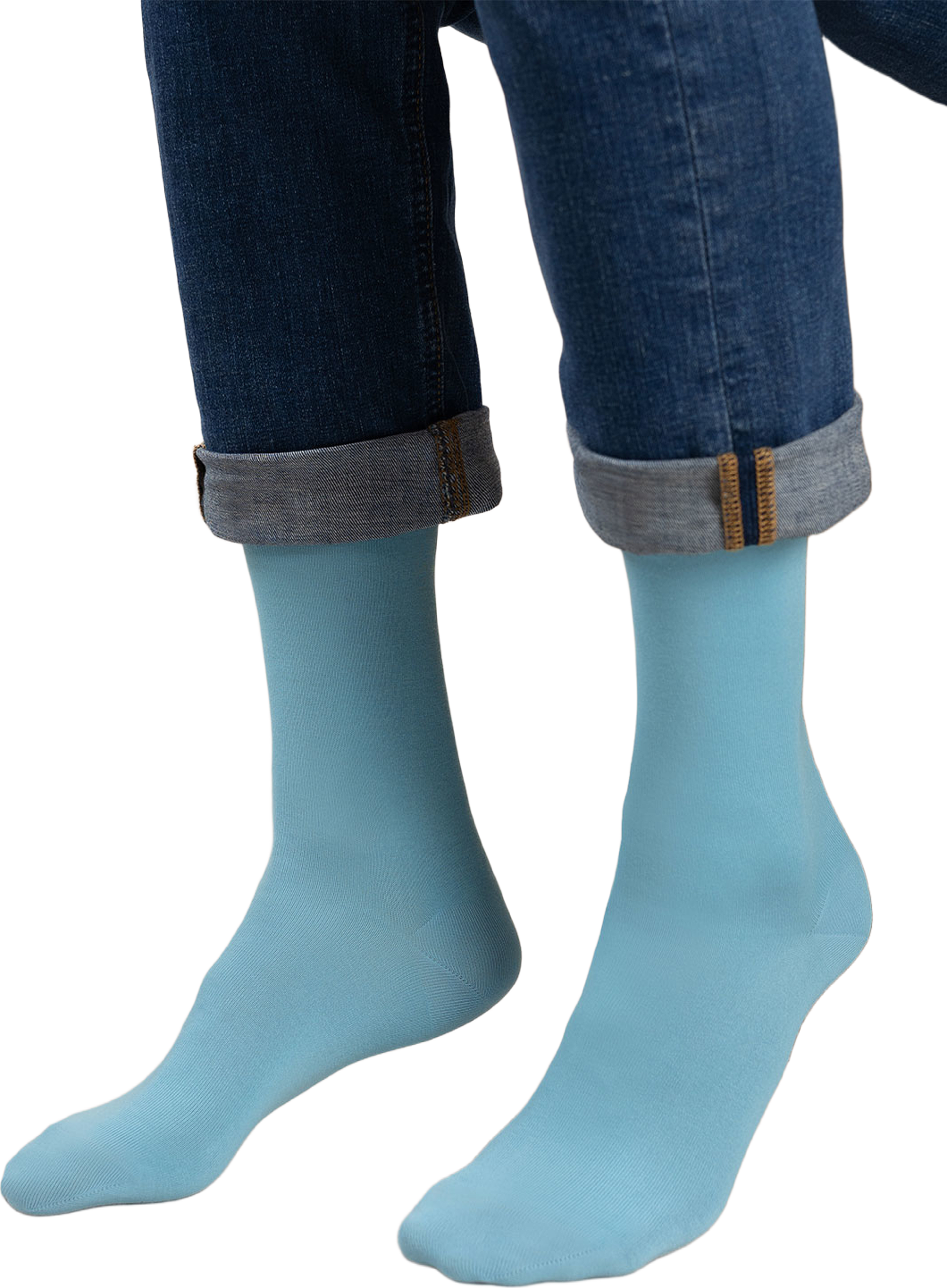 Socka, egyptisk bomull, från BleuForêt, i färgen Turquoise. Klicka för att öppna bilden i stort format