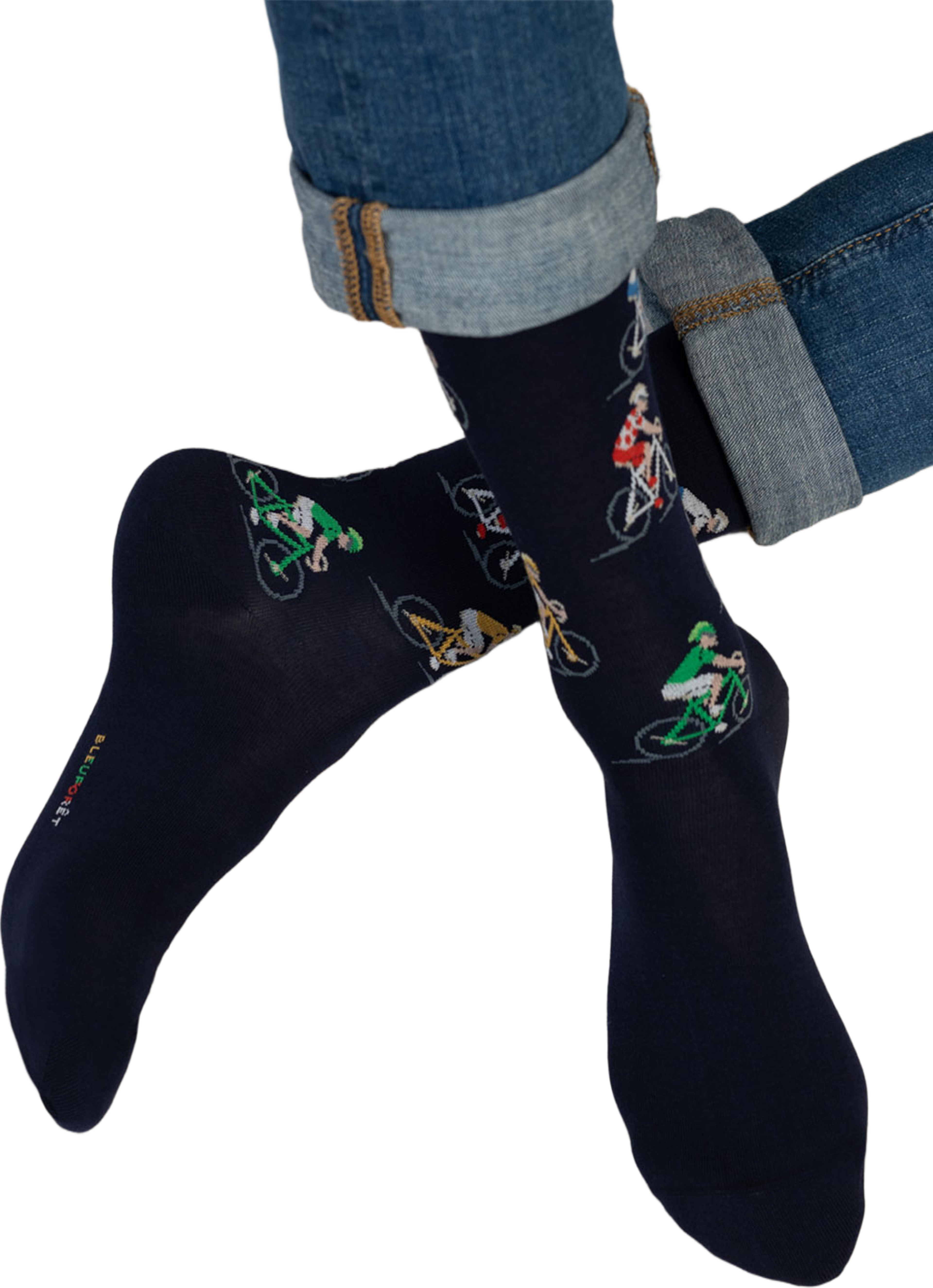 Socka, cykel, från BleuForêt, i färgen Encre. Klicka för att öppna bilden i stort format