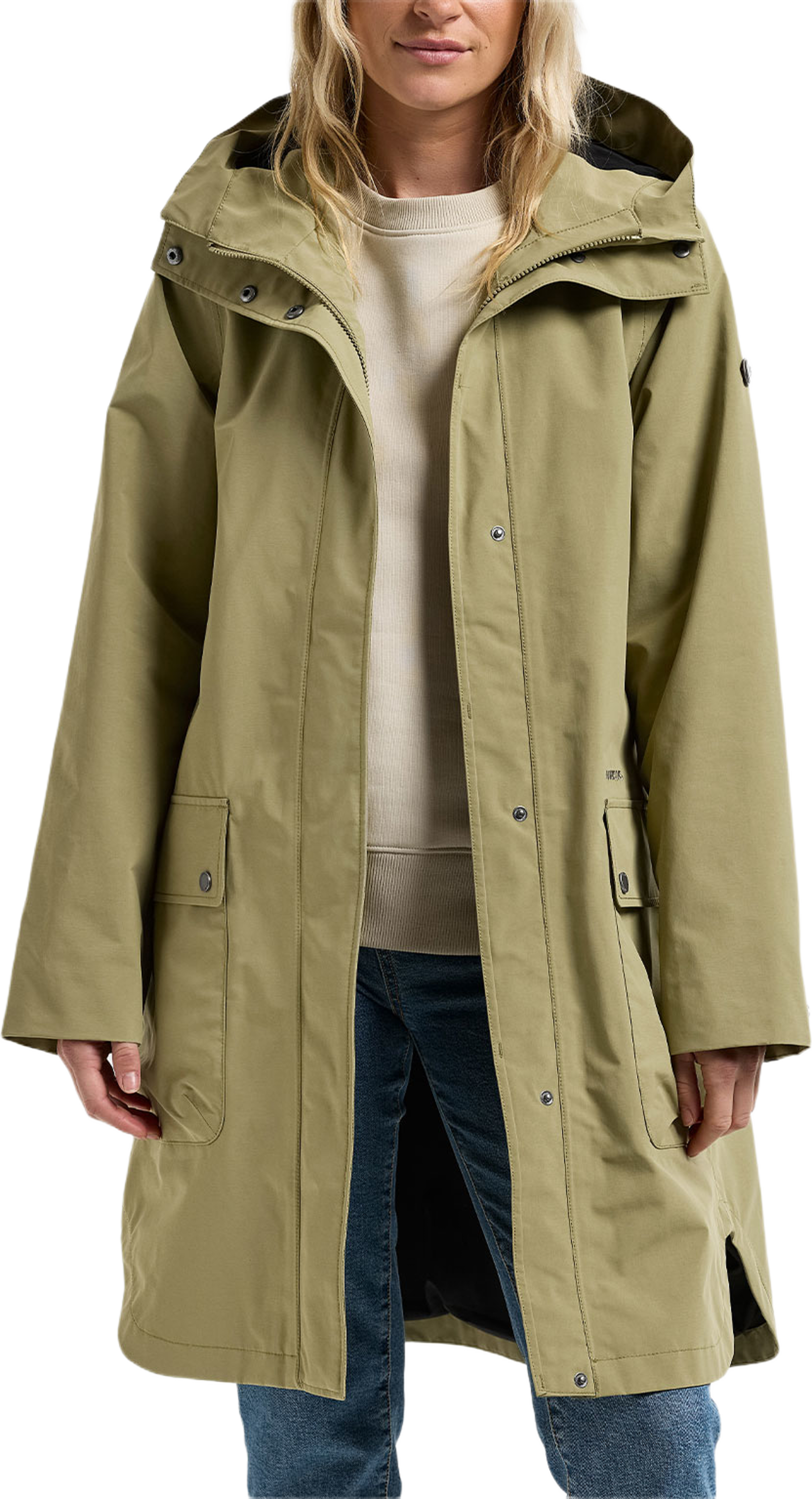 Adria Parka, från Didriksons, i färgen Olive Green. Klicka för att öppna bilden i stort format