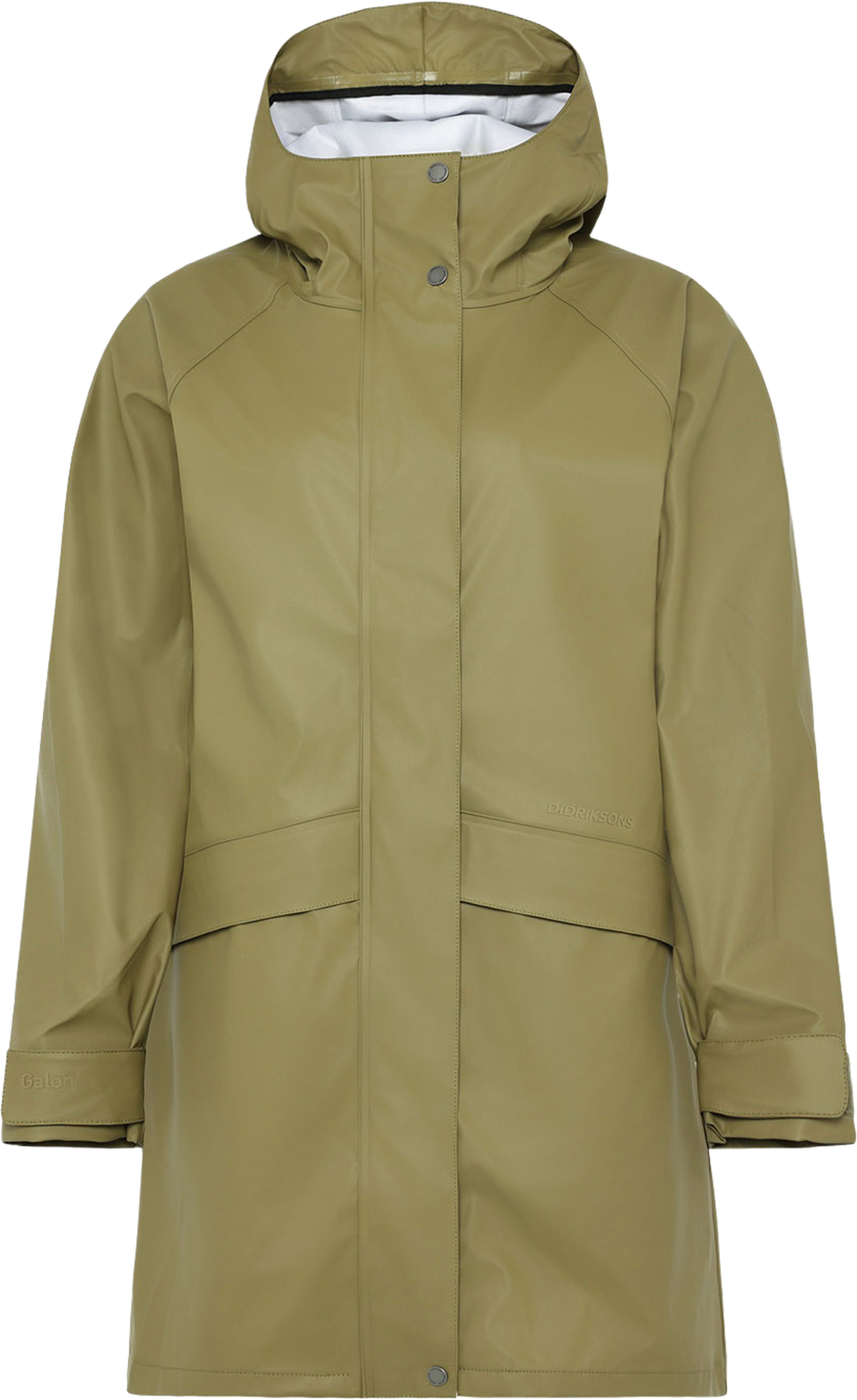 Elly Parka, från Didriksons, i färgen Olive Green. Klicka för att öppna bilden i stort format