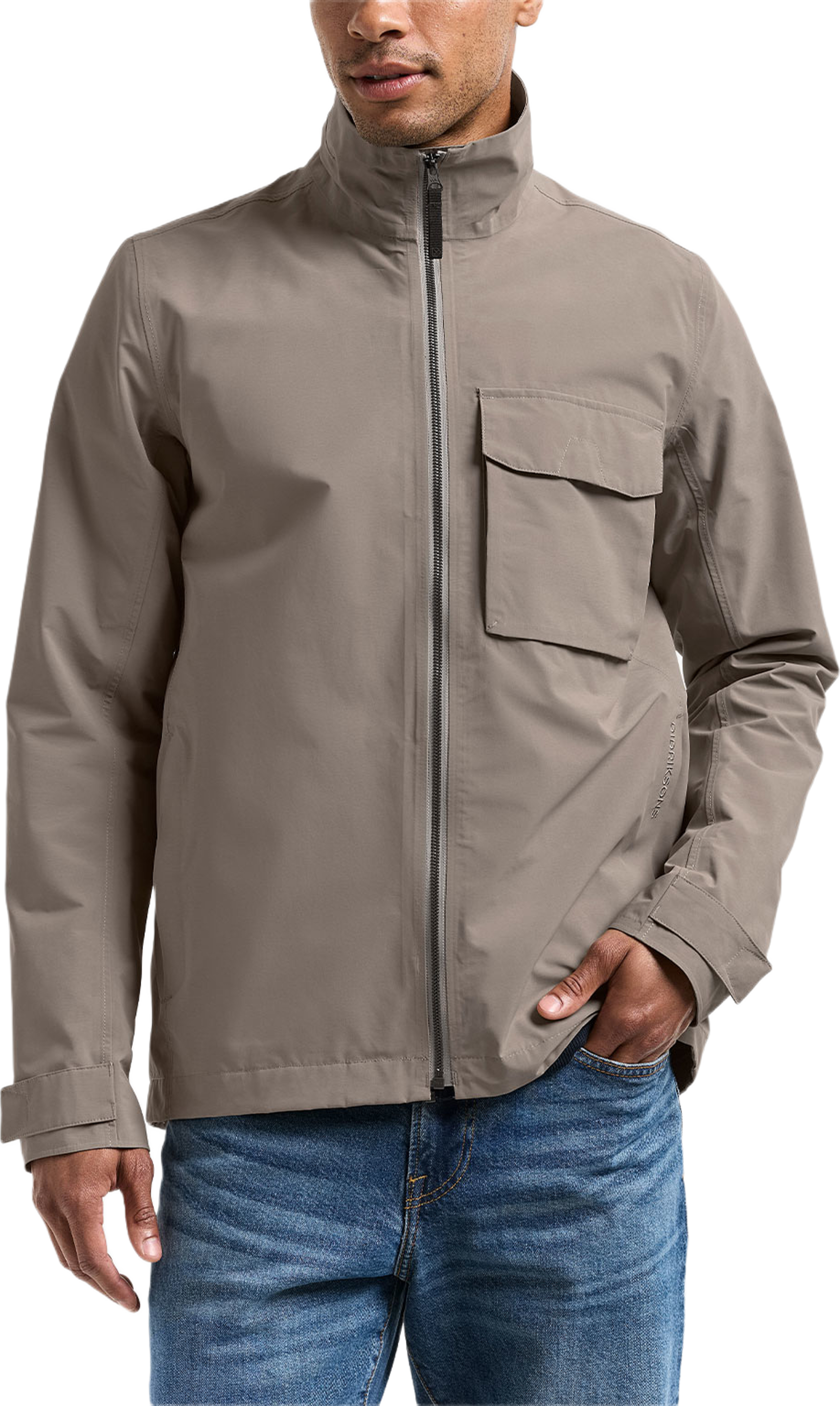 Tyler Jacket, från Didriksons, i färgen Ash Brown. Klicka för att öppna bilden i stort format