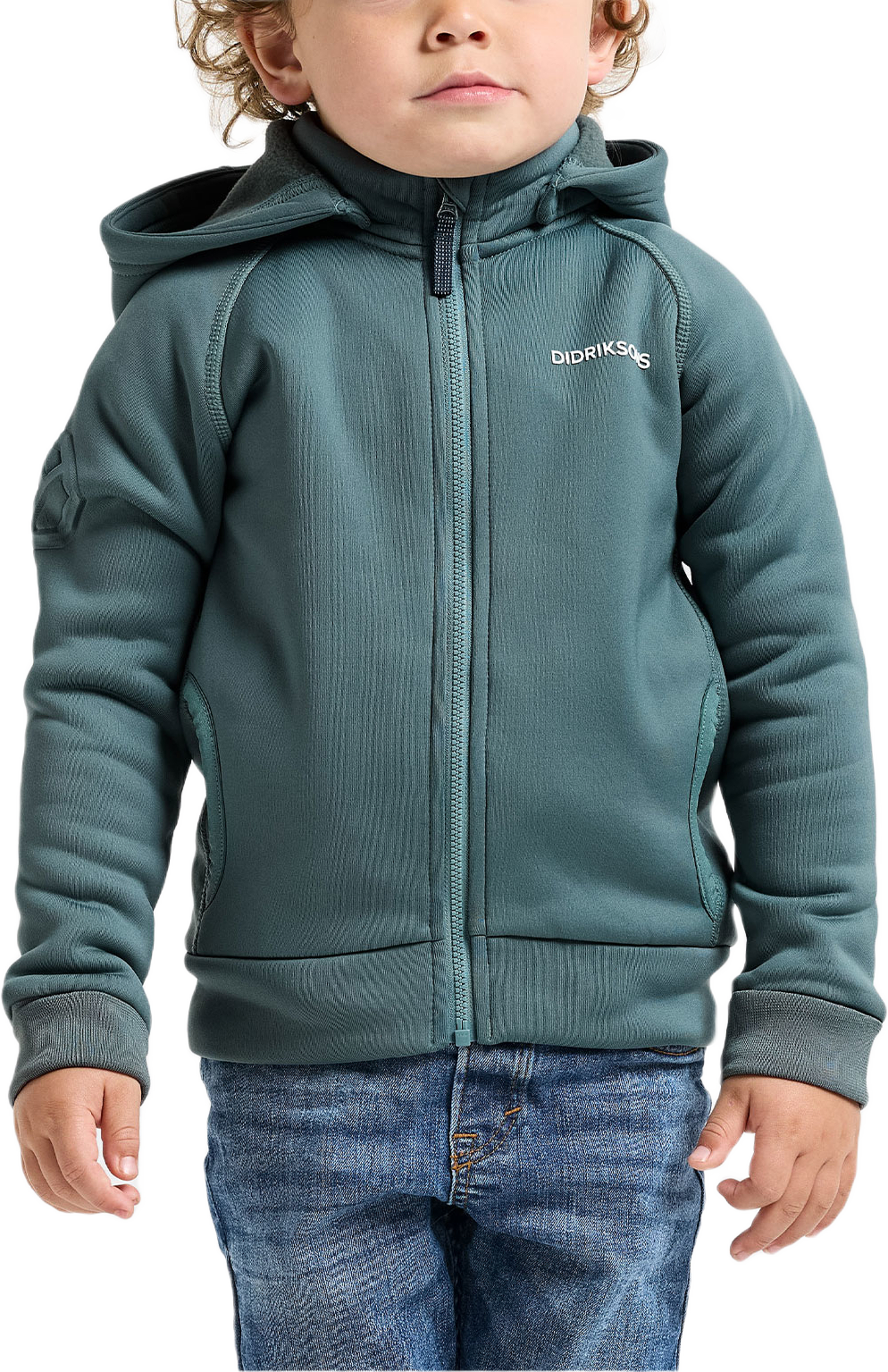 Siljan Fullzip, från Didriksons, i färgen Factory Blue. Klicka för att öppna bilden i stort format