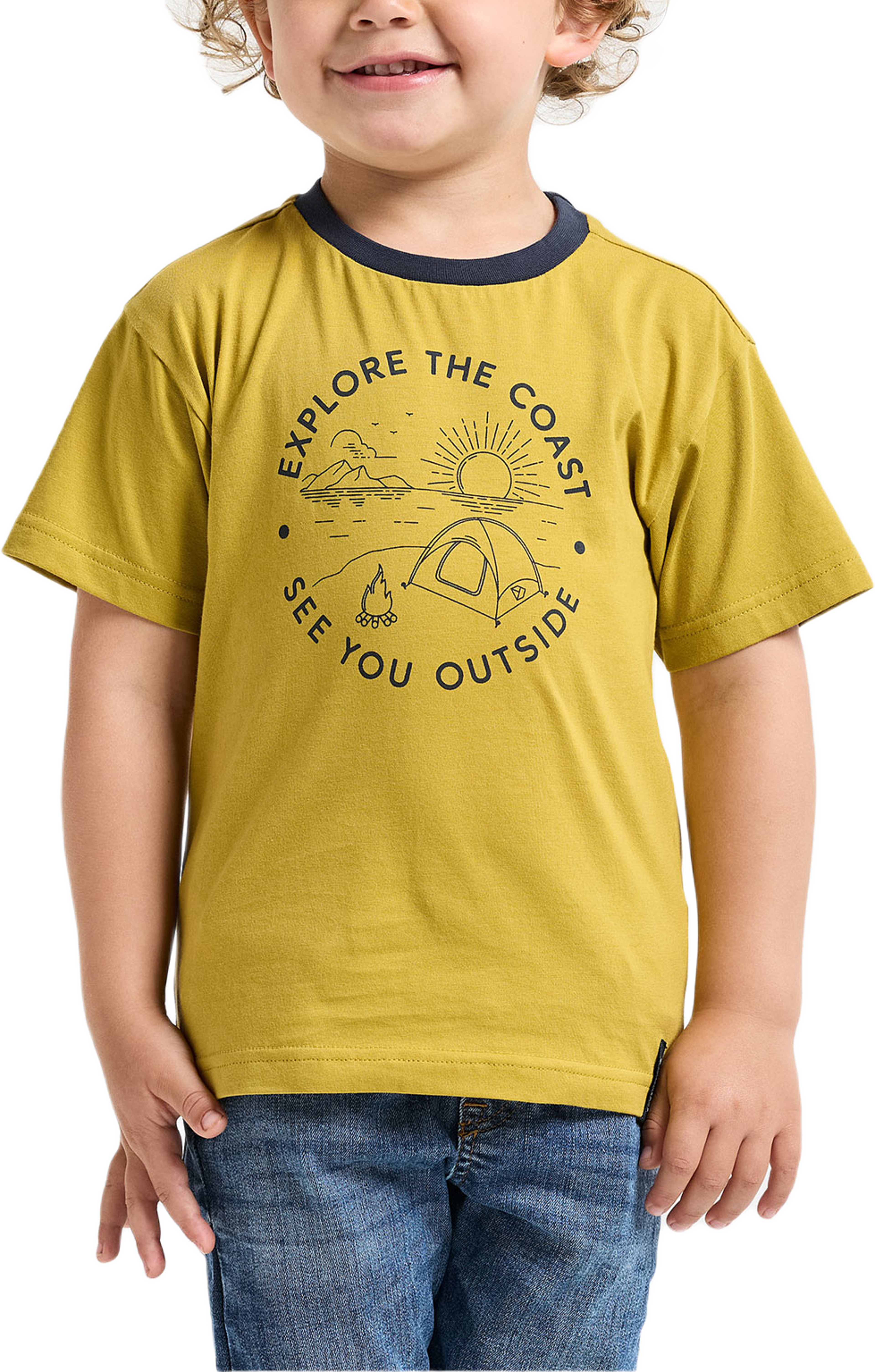 Mynta T-shirt, från Didriksons, i färgen Yellow Pollen. Klicka för att öppna bilden i stort format