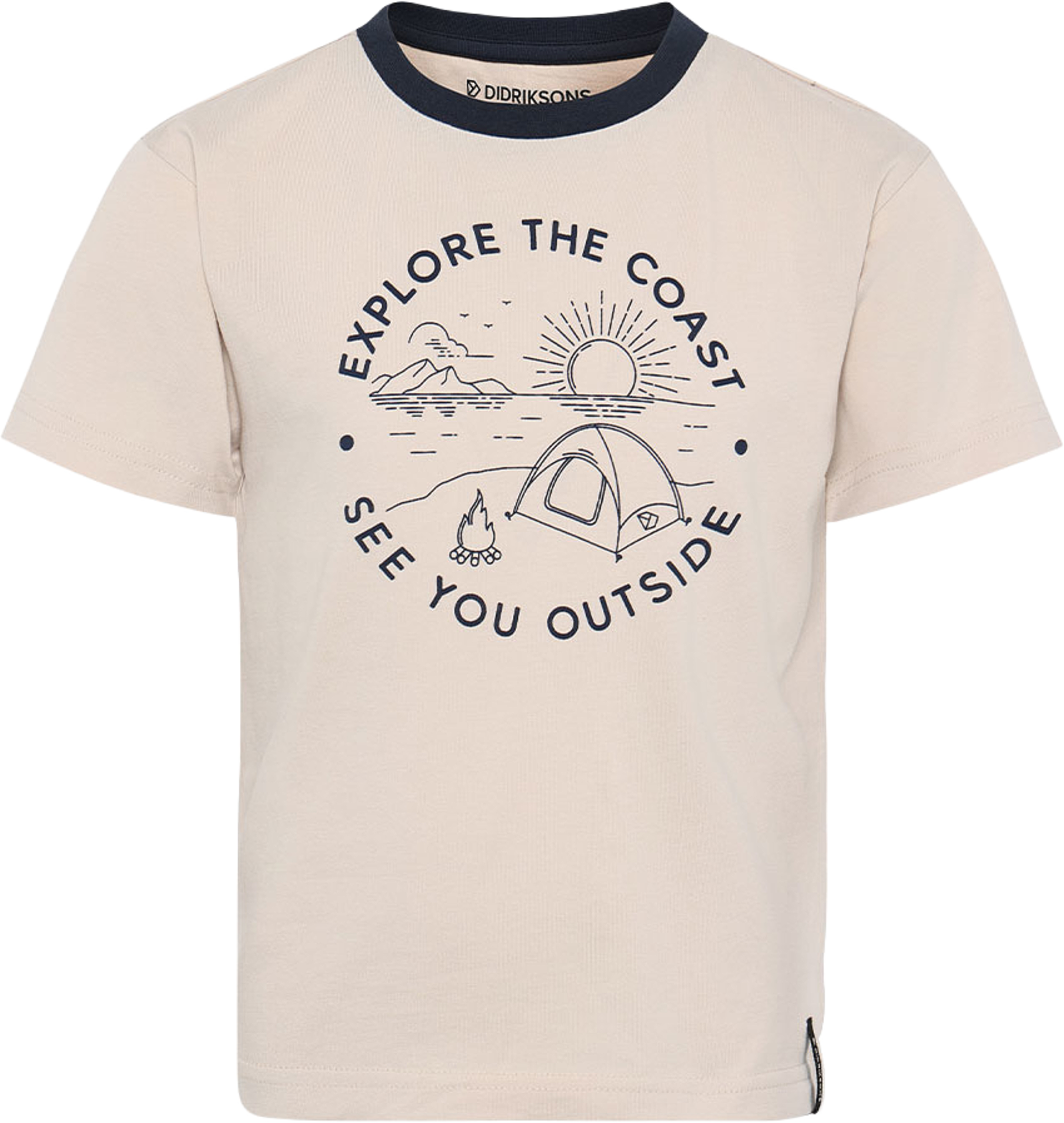 Mynta T-shirt, från Didriksons, i färgen Sand Beige. Klicka för att öppna bilden i stort format