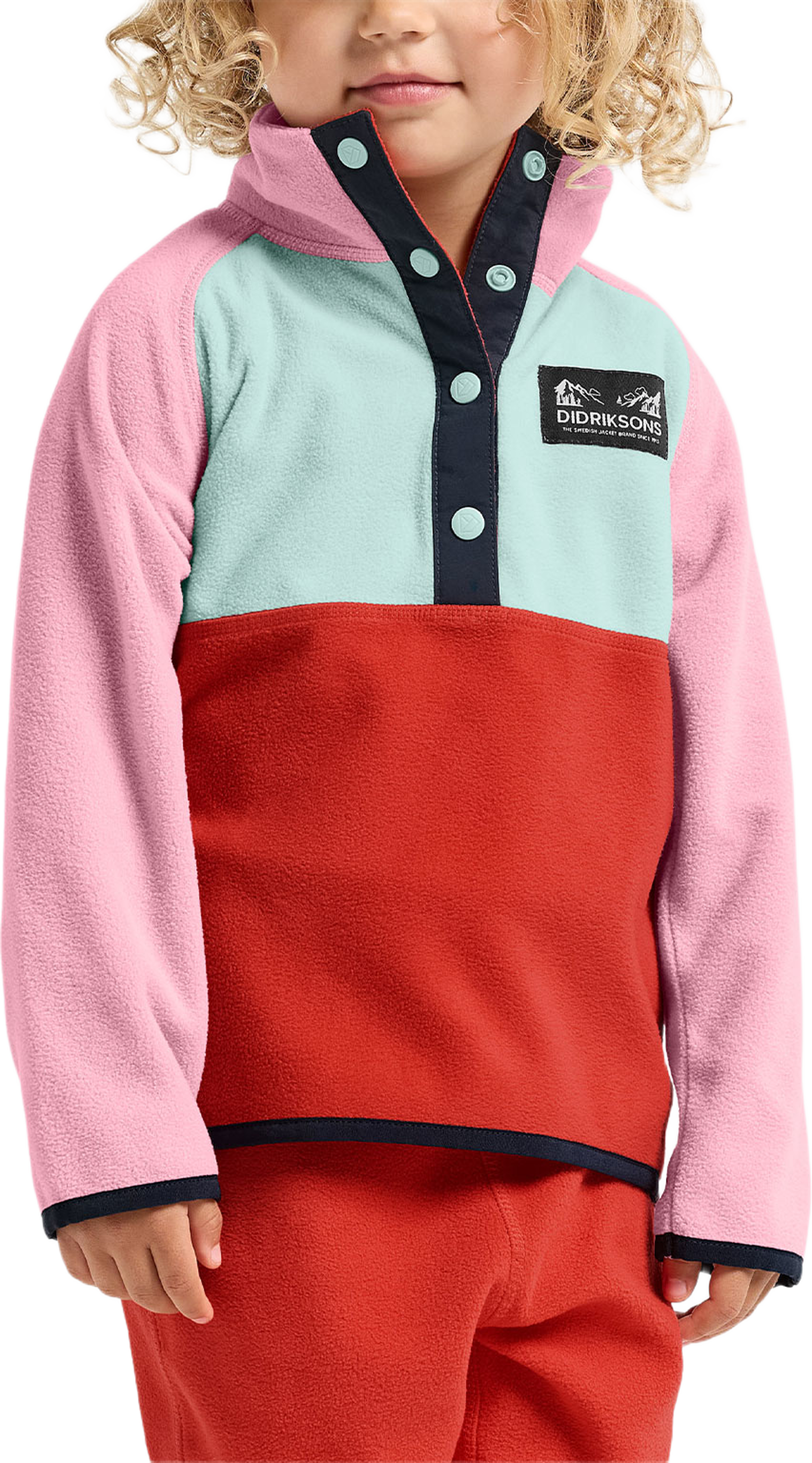 Monte Half button, från Didriksons, i färgen Light Heather Pink. Klicka för att öppna bilden i stort format