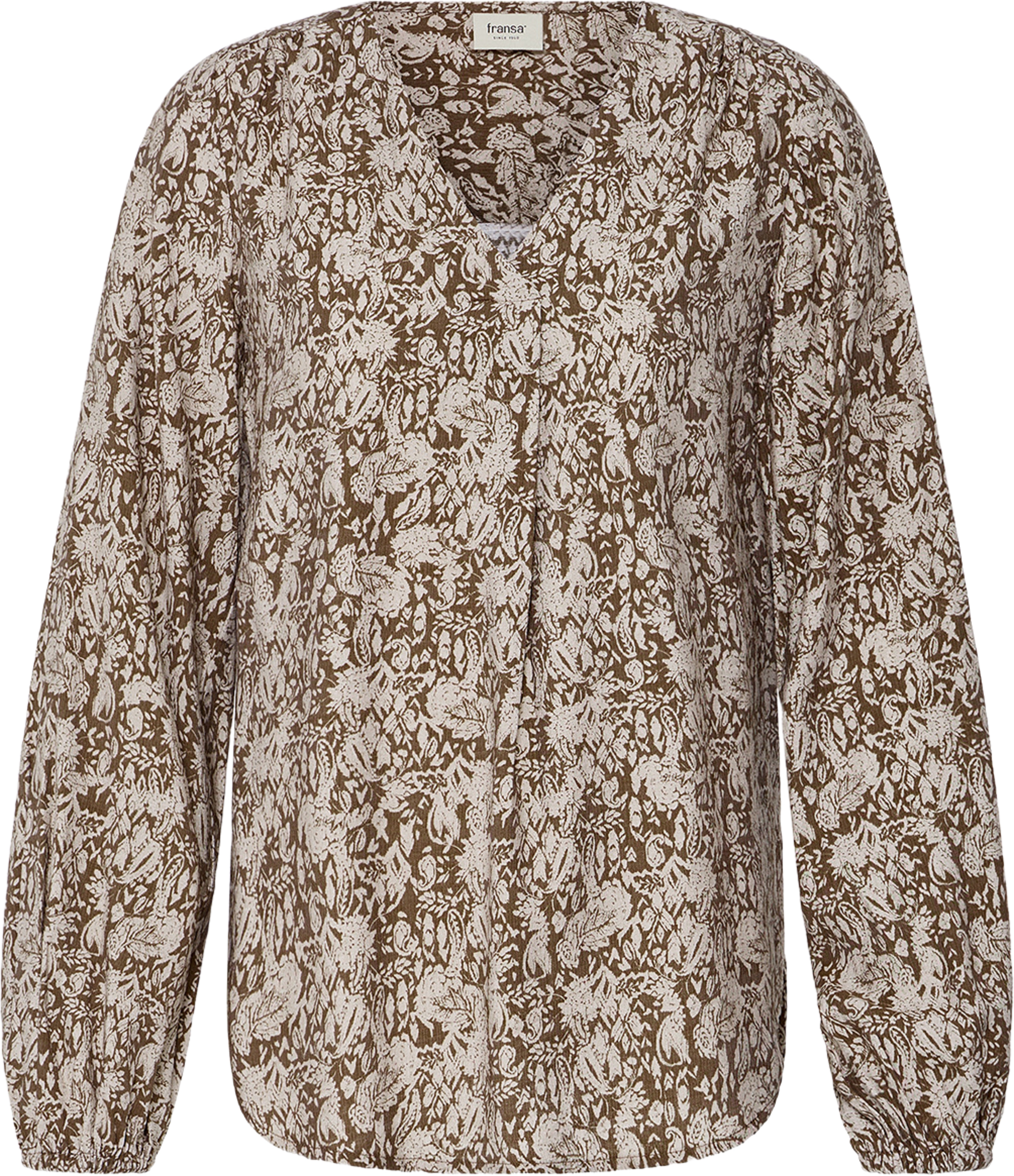 Frariana Blouse, från Fransa, i färgen Floral Paisley Raindrum. Klicka för att öppna bilden i stort format