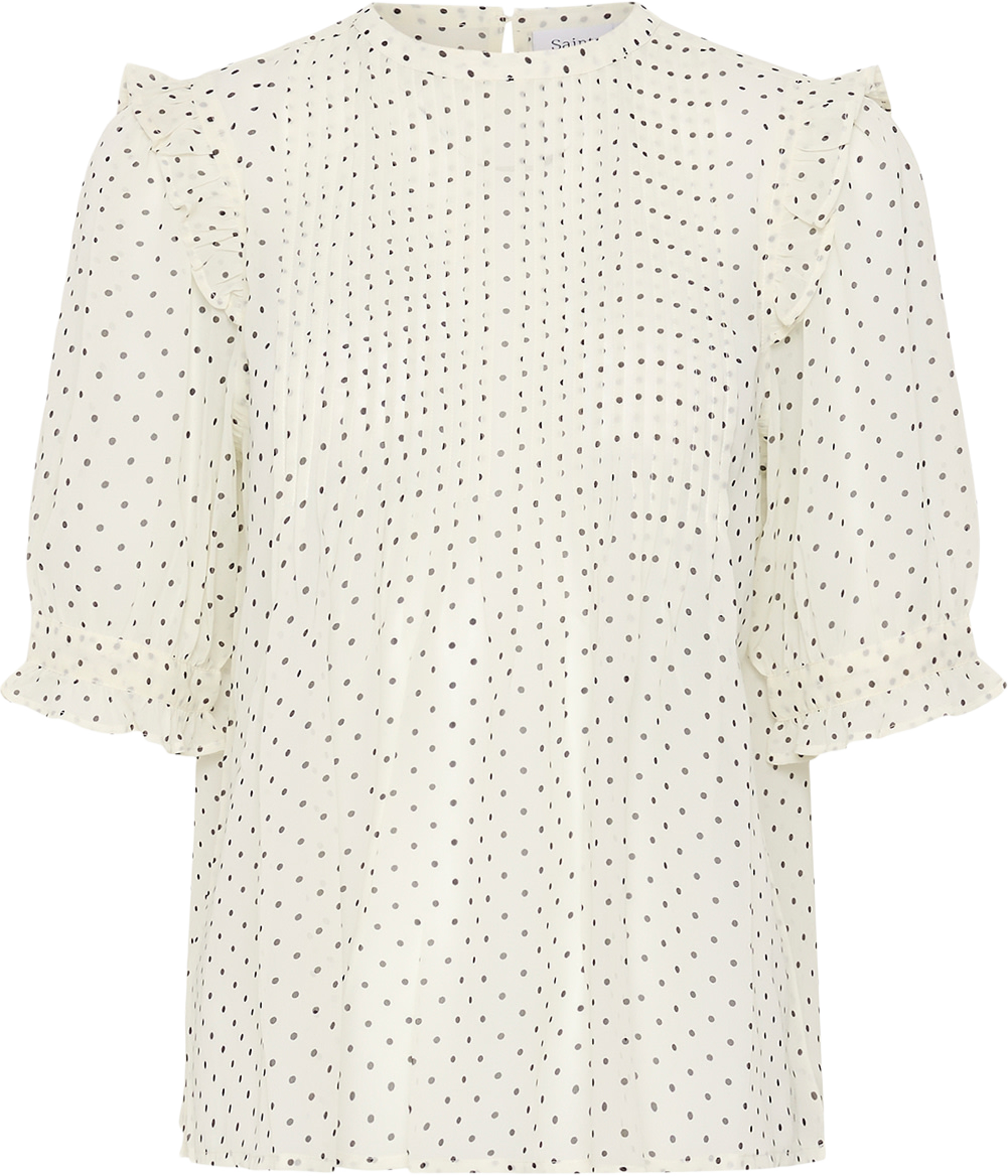 SabatinaSZ Blouse, från Saint Tropez, i färgen Turtledove Black Tiny Dots. Klicka för att öppna bilden i stort format