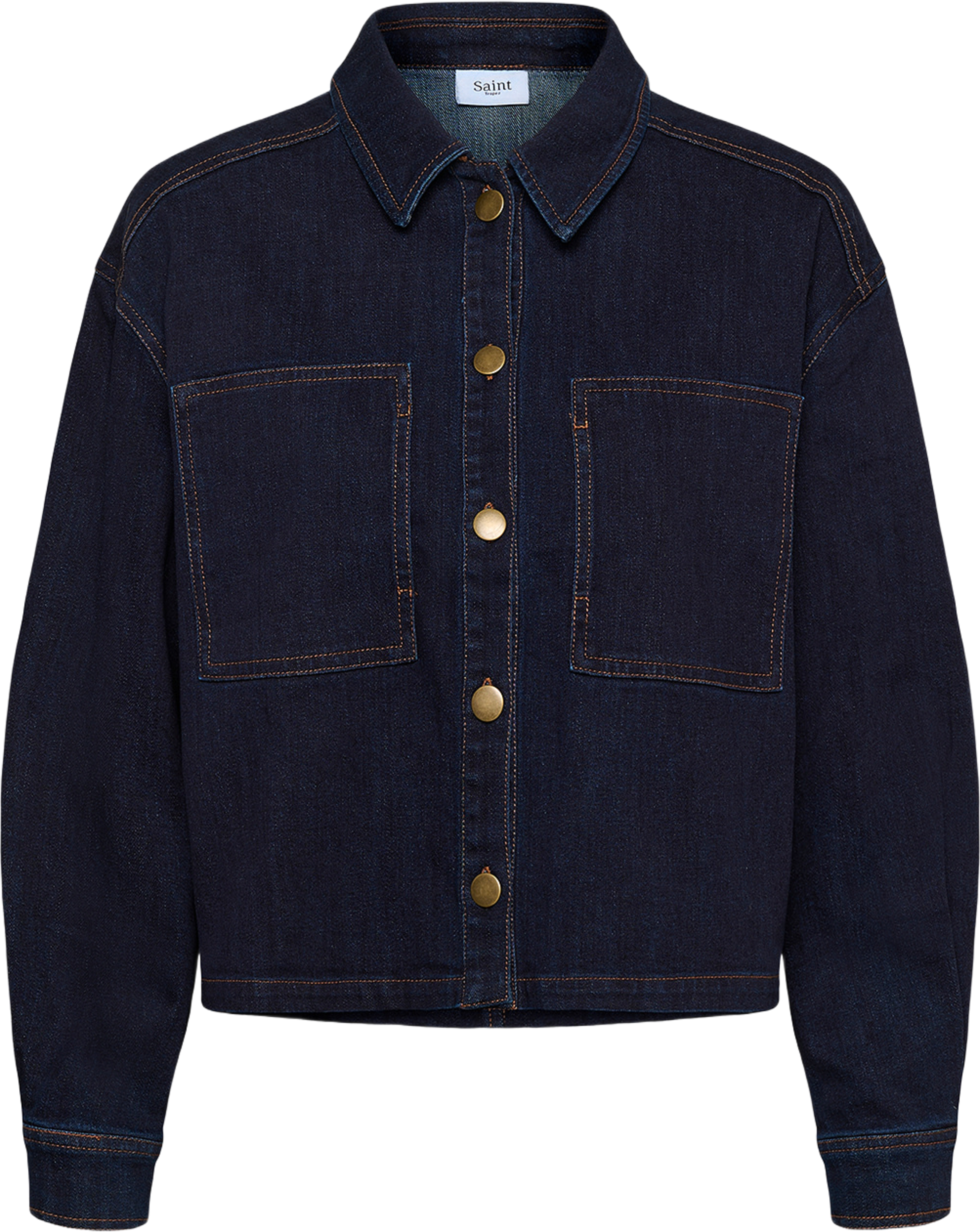 SambrinaSZ Shirt, från Saint Tropez, i färgen Dark Blue Denim. Klicka för att öppna bilden i stort format