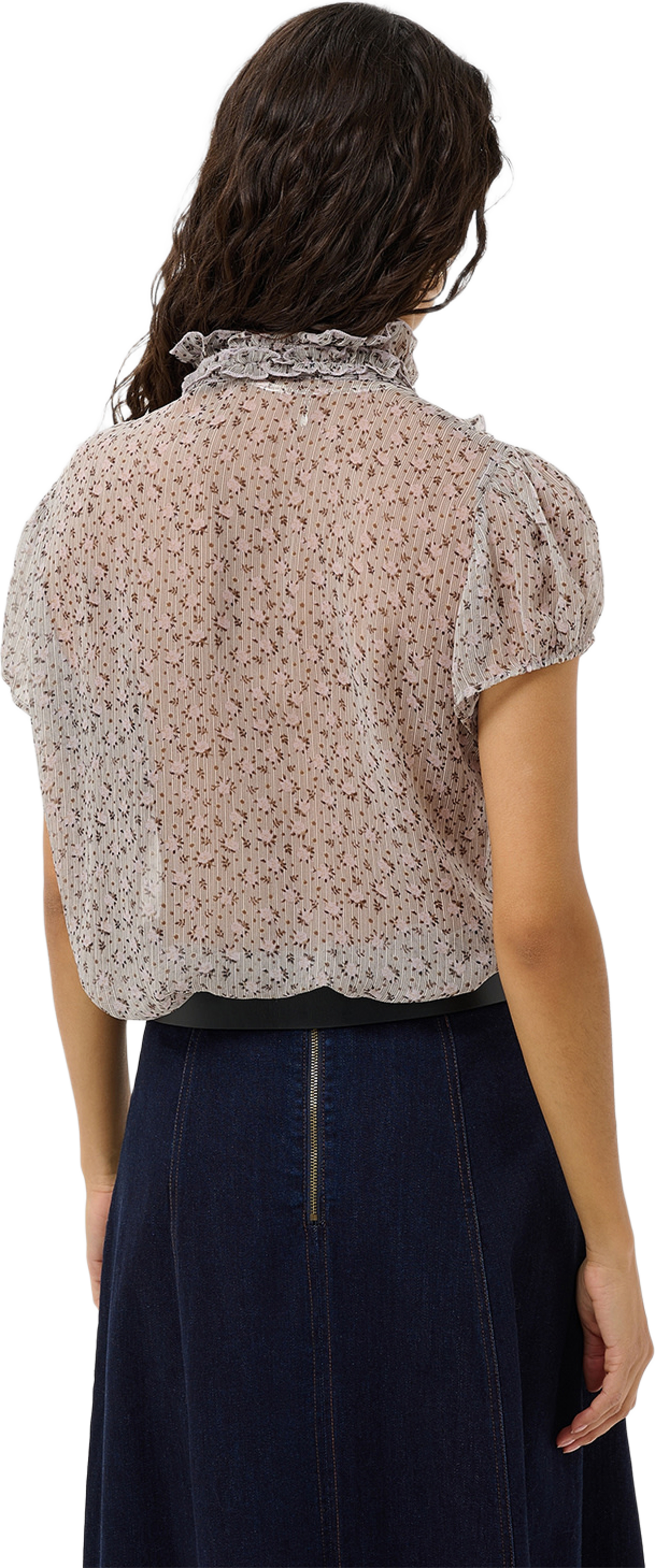 LiljaSZ Crinkle Shirt, från Saint Tropez, i färgen Lilac Cottage Blooms. Klicka för att öppna bilden i stort format