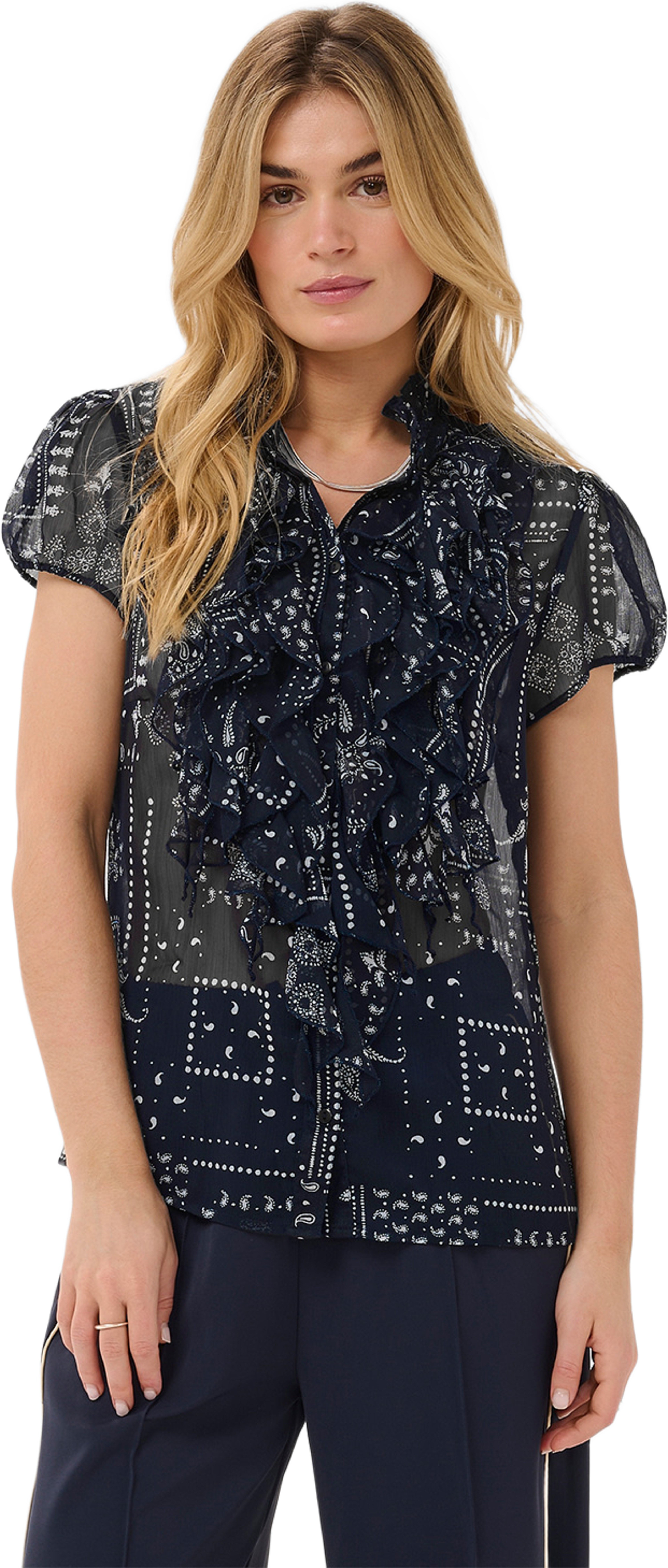 LiljaSZ Crinkle Shirt, från Saint Tropez, i färgen Nightsky Paisley Mosaic. Klicka för att öppna bilden i stort format