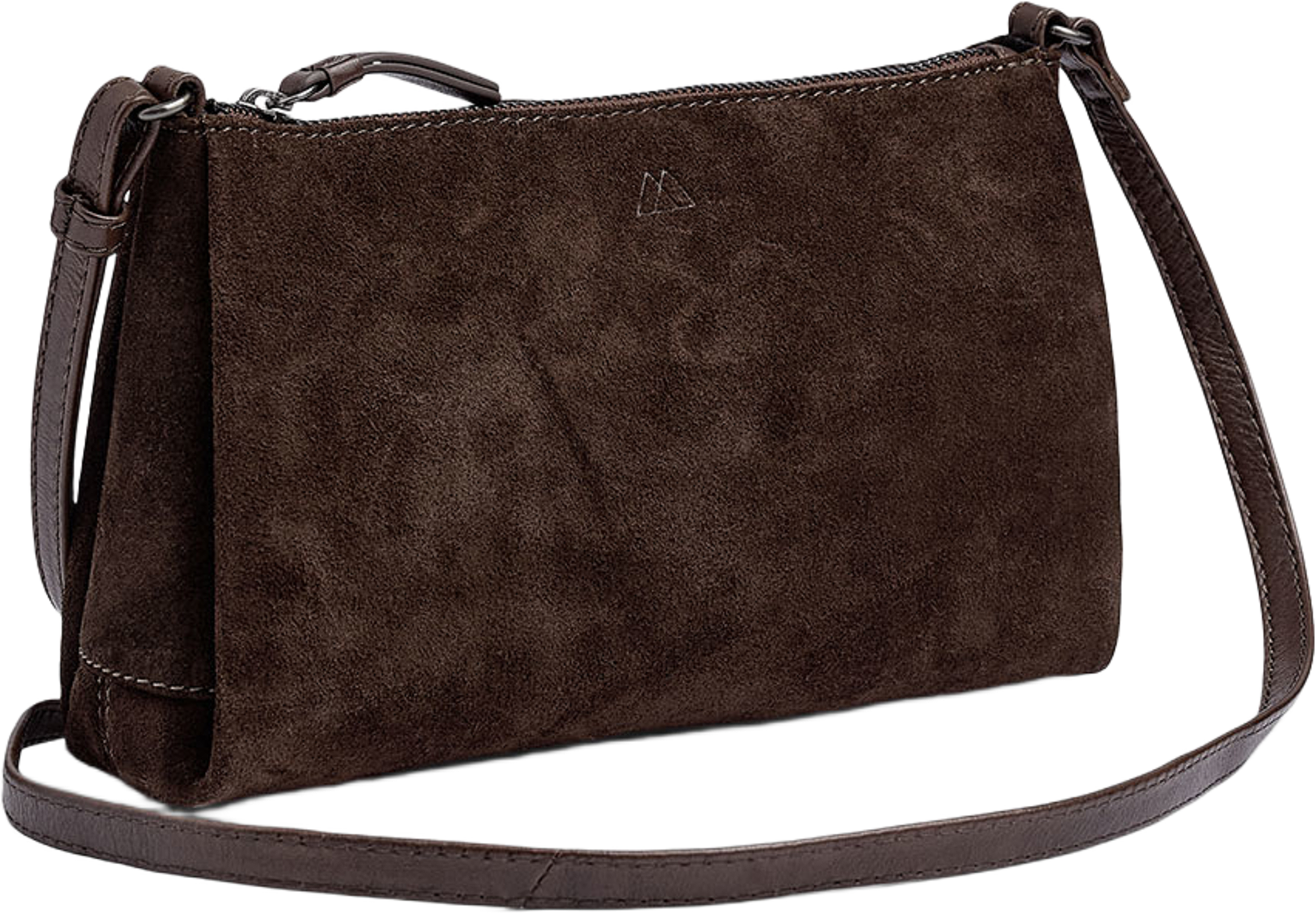 Marci Crossbody Bag Suede, från Markberg, i färgen Dark Brown. Klicka för att öppna bilden i stort format