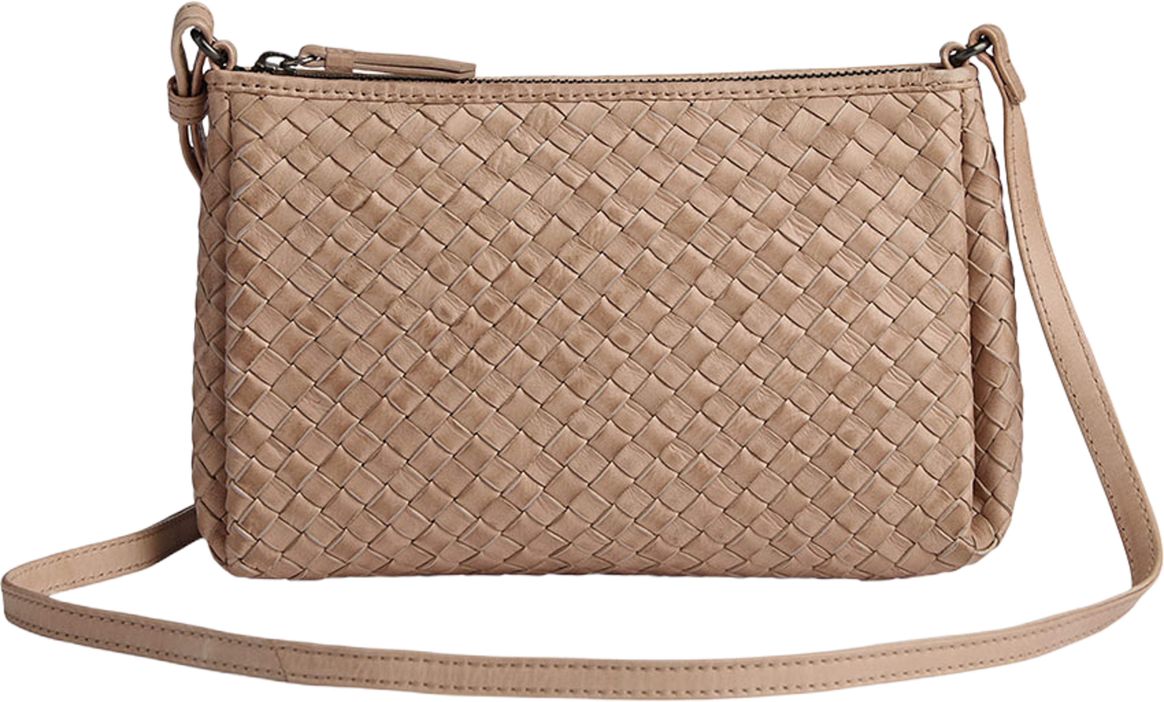 Marci Crossbody Bag Weave, från Markberg, i färgen Mocha Mousse. Klicka för att öppna bilden i stort format